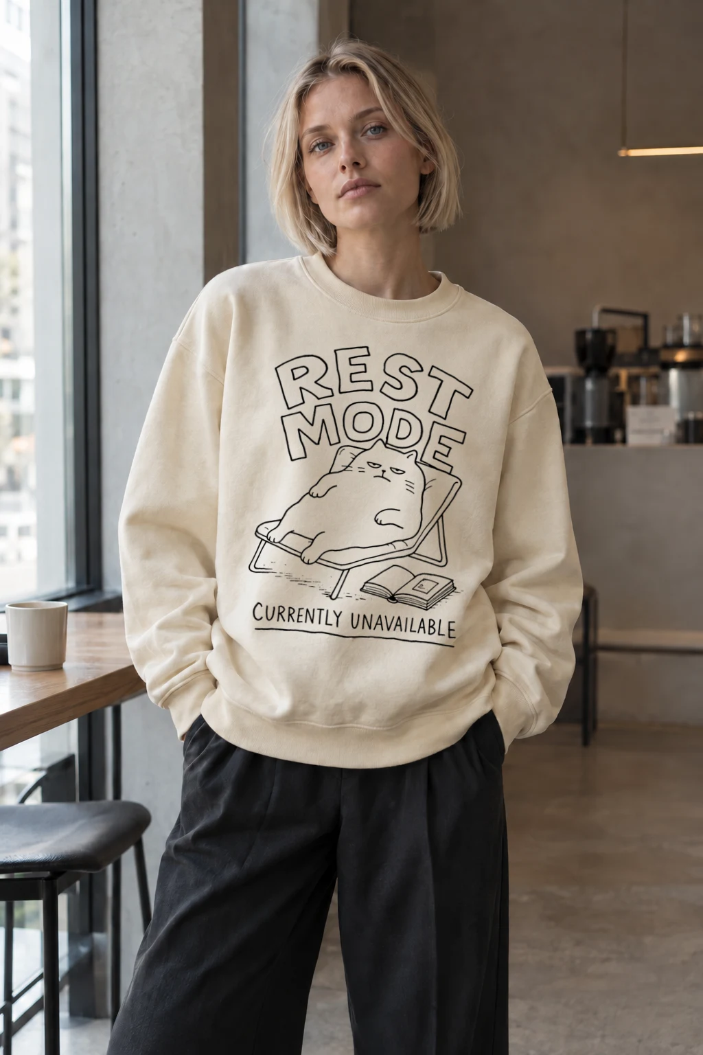 "Rest Mode" Unisex Sponge Fleece Crewneck Sweatshirt | Bella + Canvas 3901