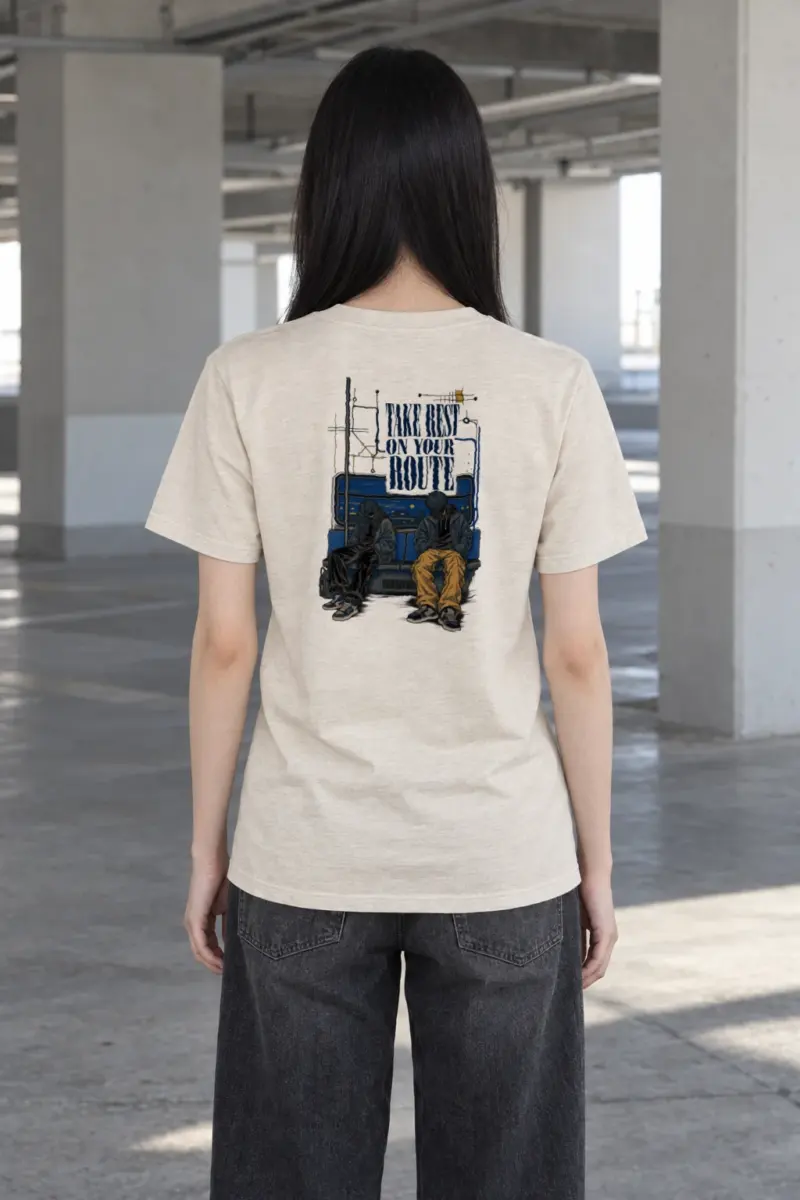"Rest On Your Route" Heavyweight Unisex Crewneck T-shirt