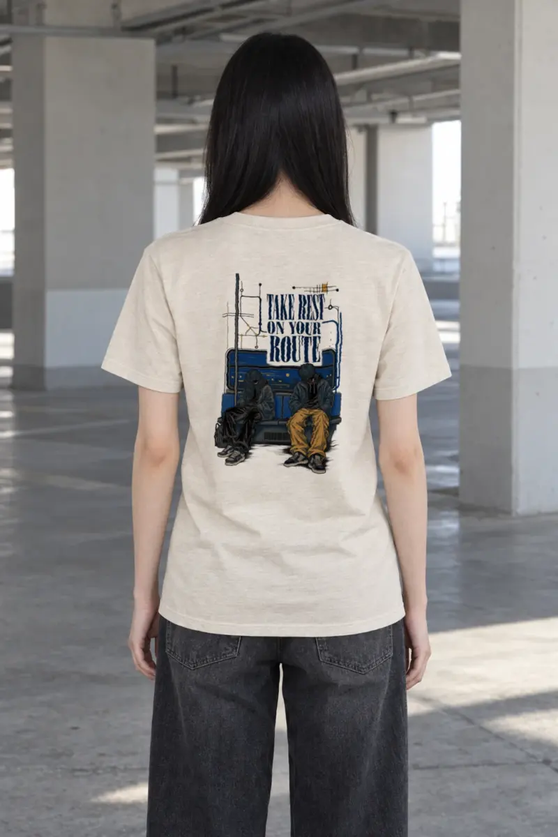 "Rest On Your Route" Heavyweight Unisex Crewneck T-shirt