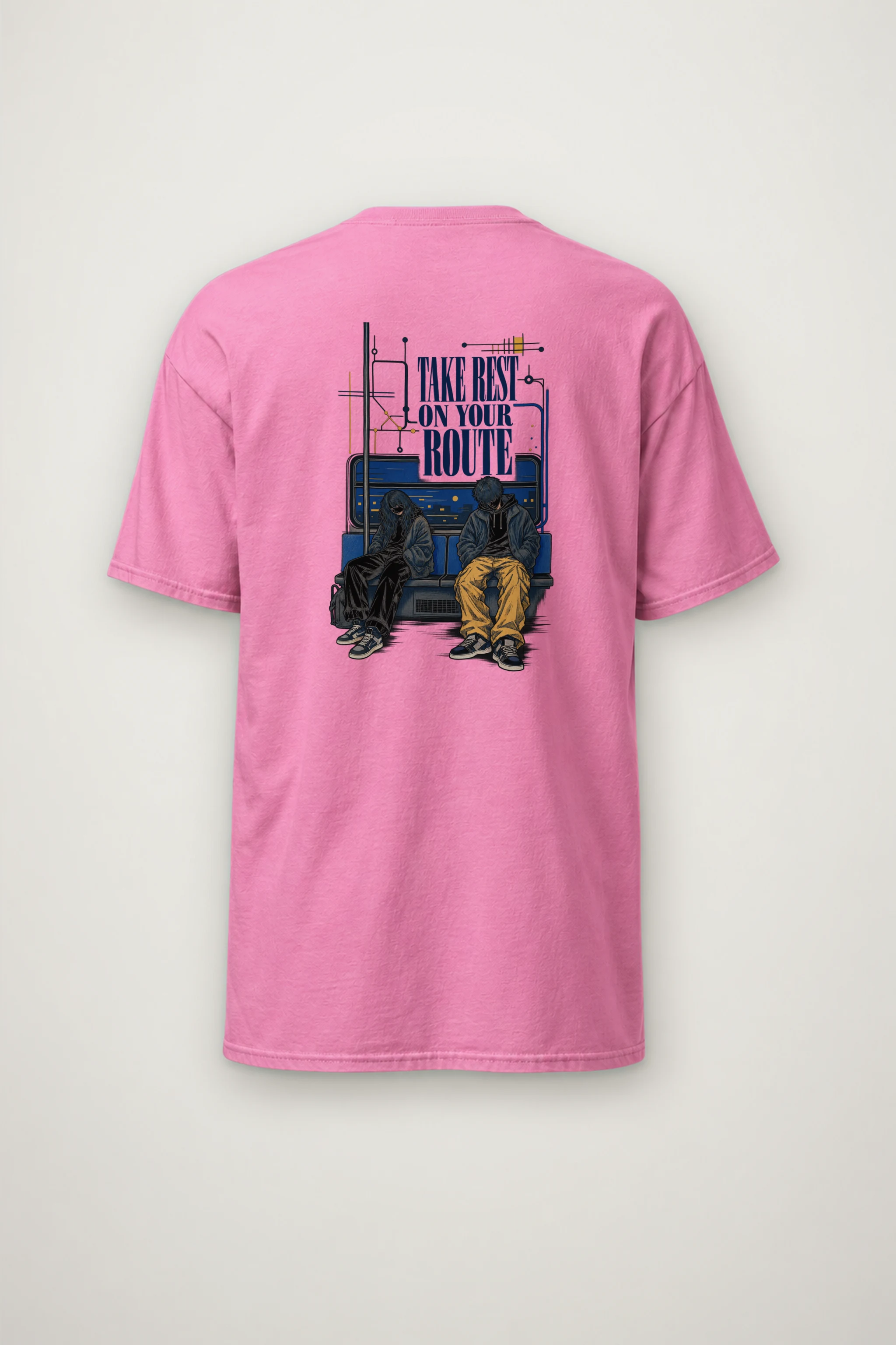 "Rest On Your Route" Heavyweight Unisex Crewneck T-shirt
