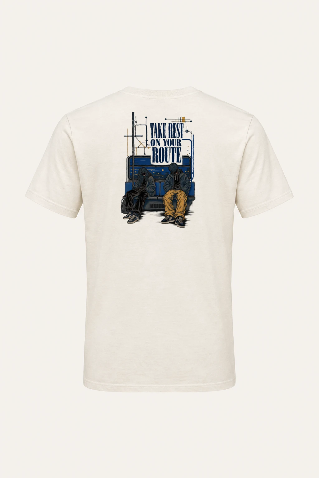 "Rest On Your Route" Heavyweight Unisex Crewneck T-shirt | Gildan 5000