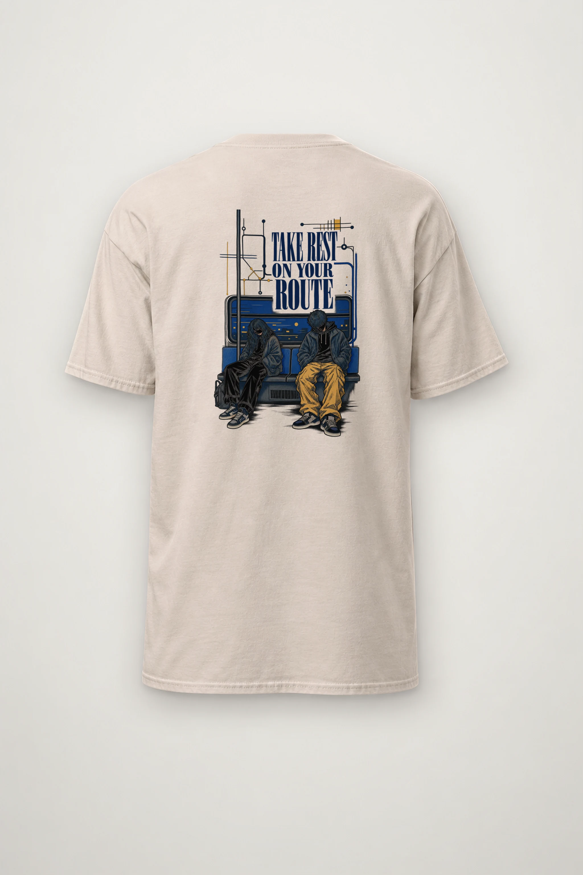 "Rest On Your Route" Heavyweight Unisex Crewneck T-shirt