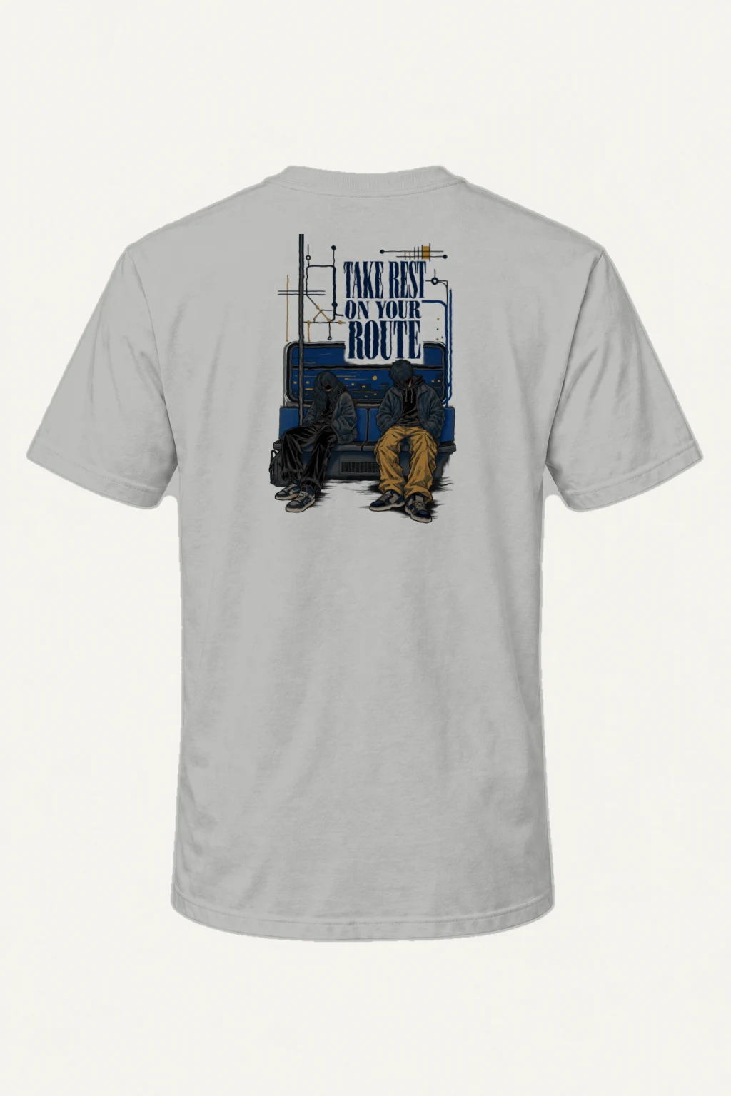 "Rest On Your Route" Heavyweight Unisex Crewneck T-shirt | Gildan 5000
