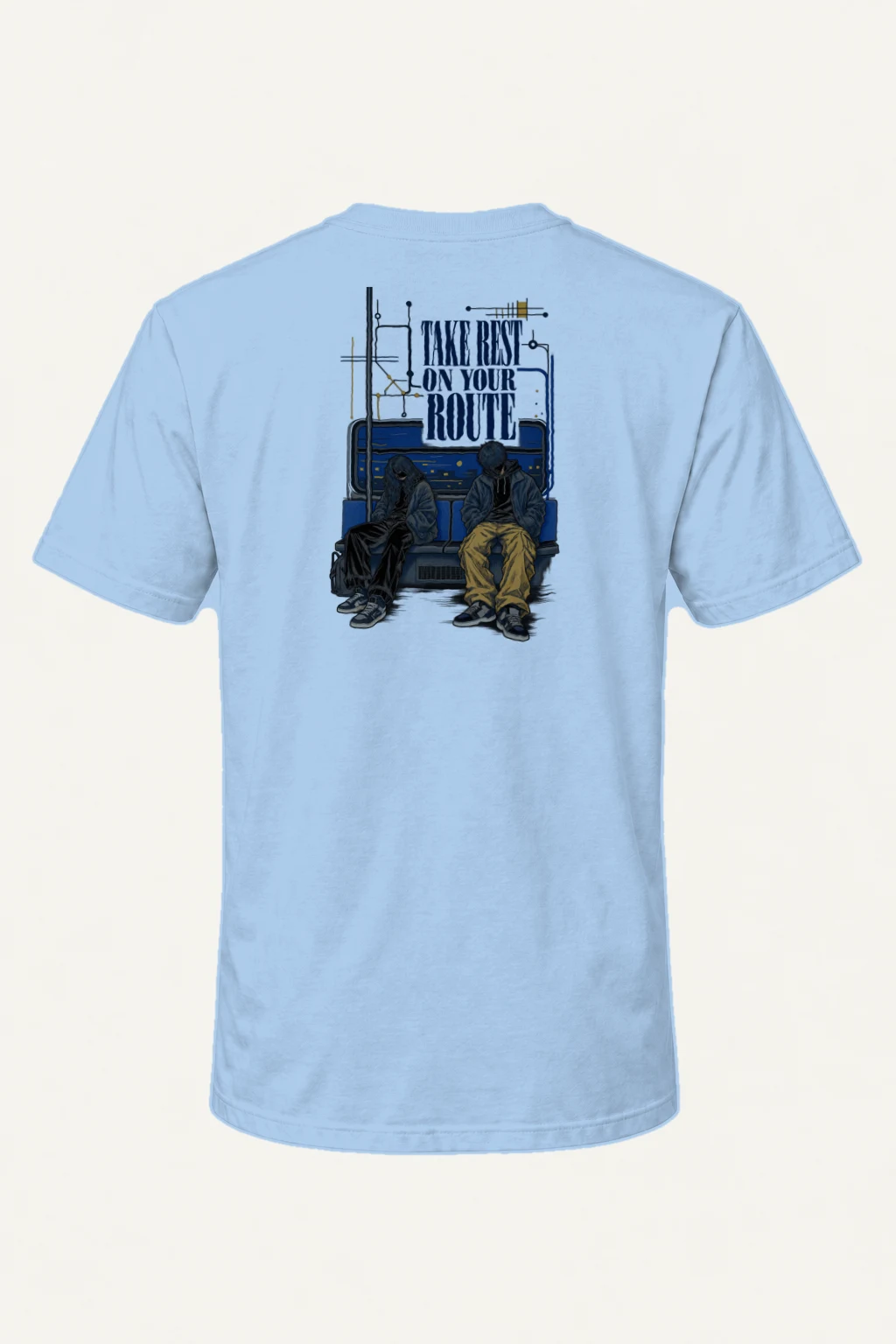 "Rest On Your Route" Heavyweight Unisex Crewneck T-shirt | Gildan 5000