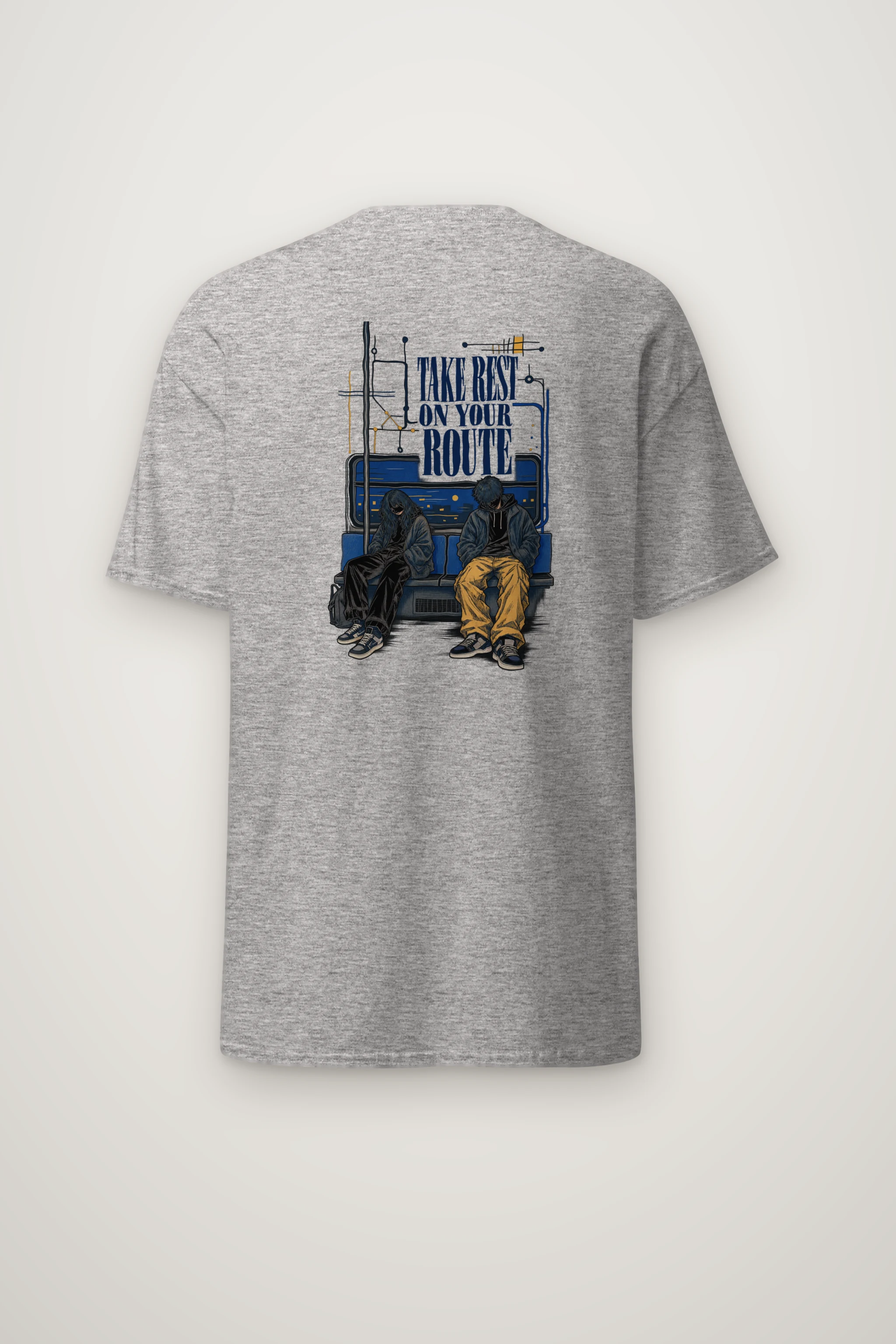 "Rest On Your Route" Heavyweight Unisex Crewneck T-shirt