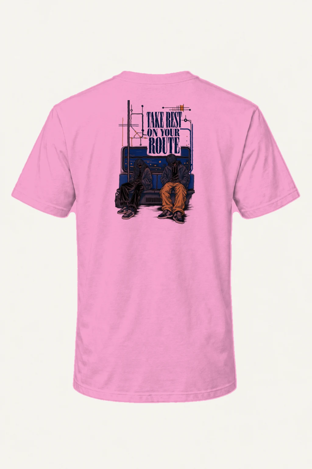 "Rest On Your Route" Heavyweight Unisex Crewneck T-shirt | Gildan 5000