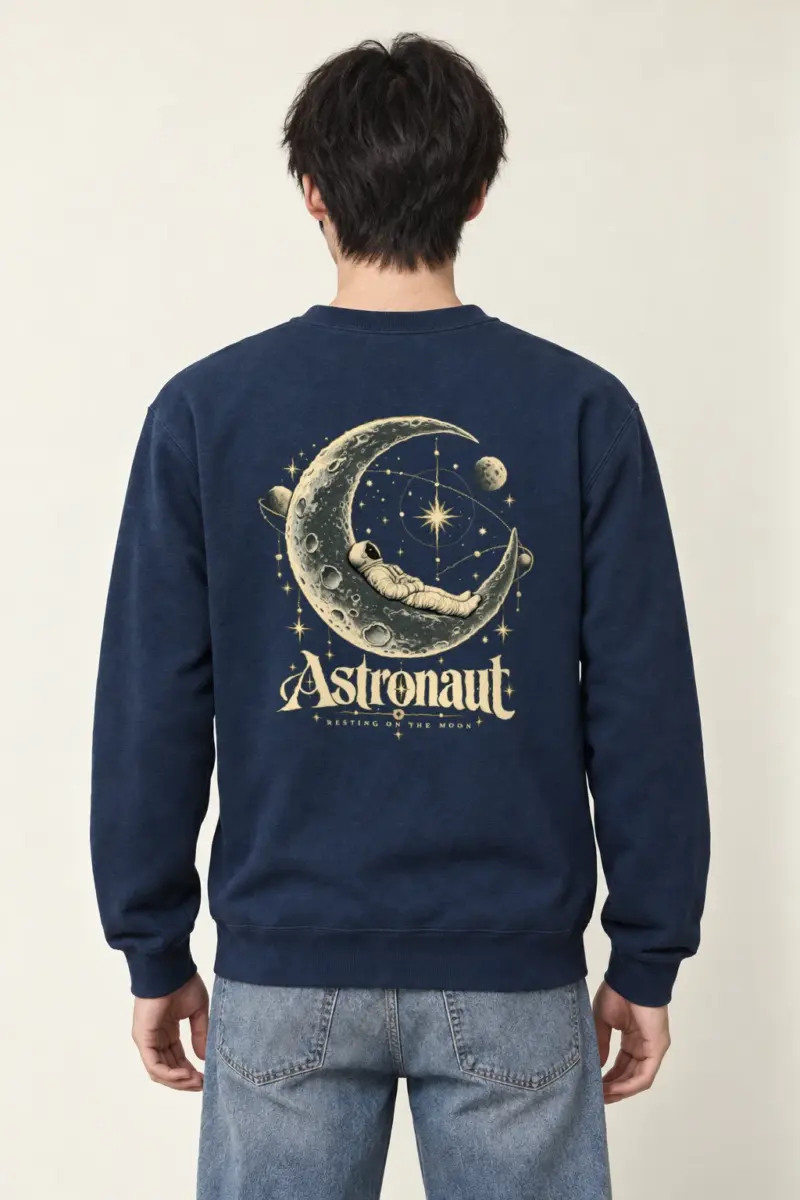 "Resting On The Moon" Heavy Blend Unisex Crewneck Sweatshirt