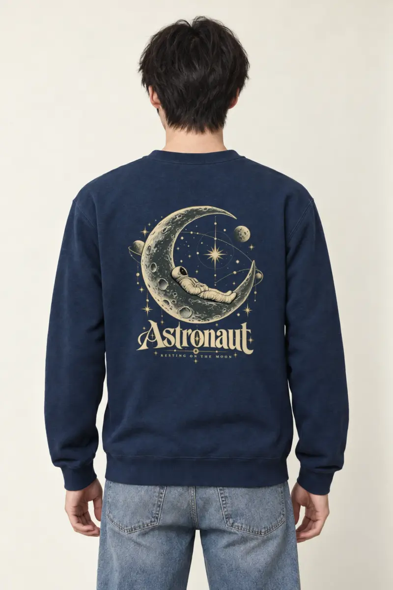 "Resting On The Moon" Heavy Blend Unisex Crewneck Sweatshirt