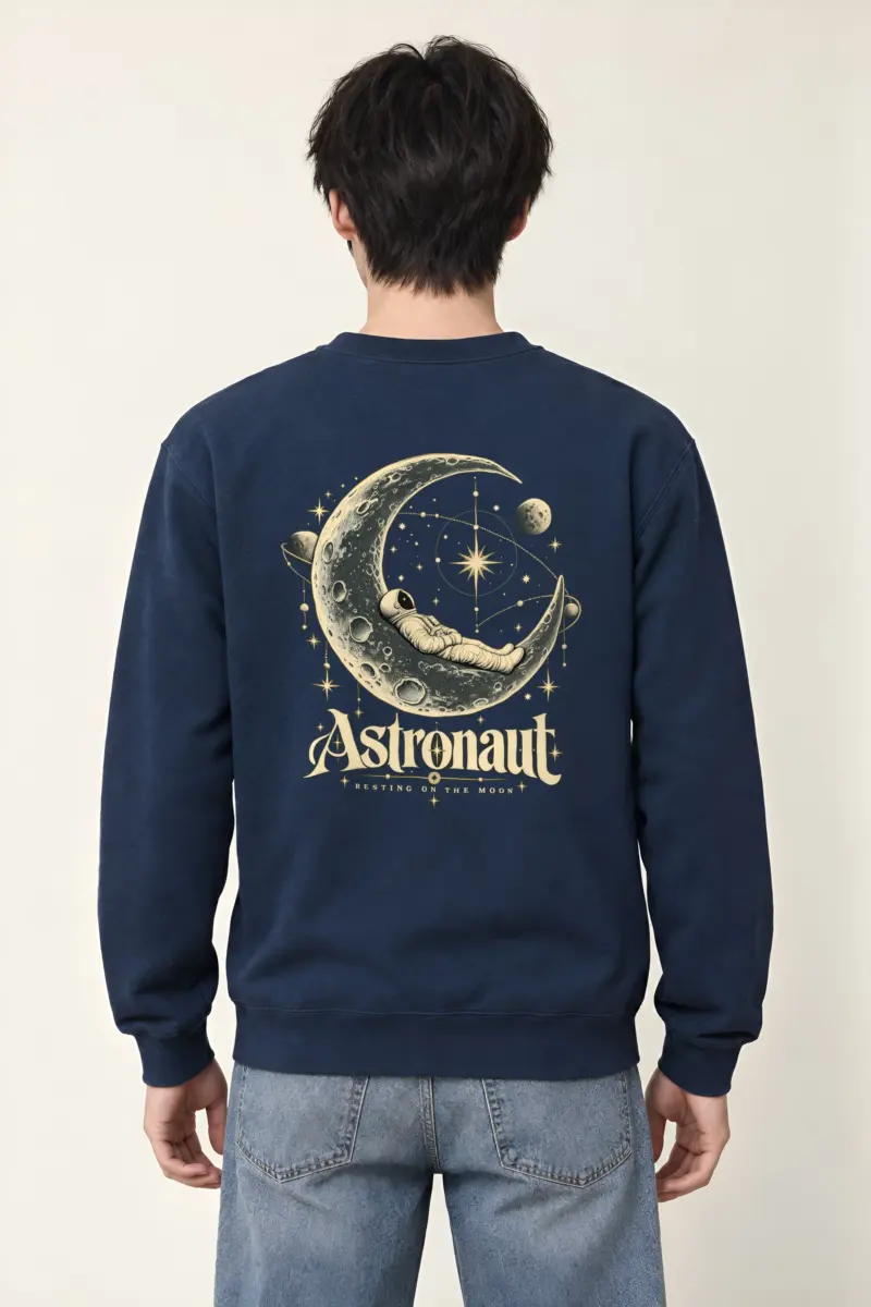 "Resting On The Moon" Heavy Blend Unisex Crewneck Sweatshirt