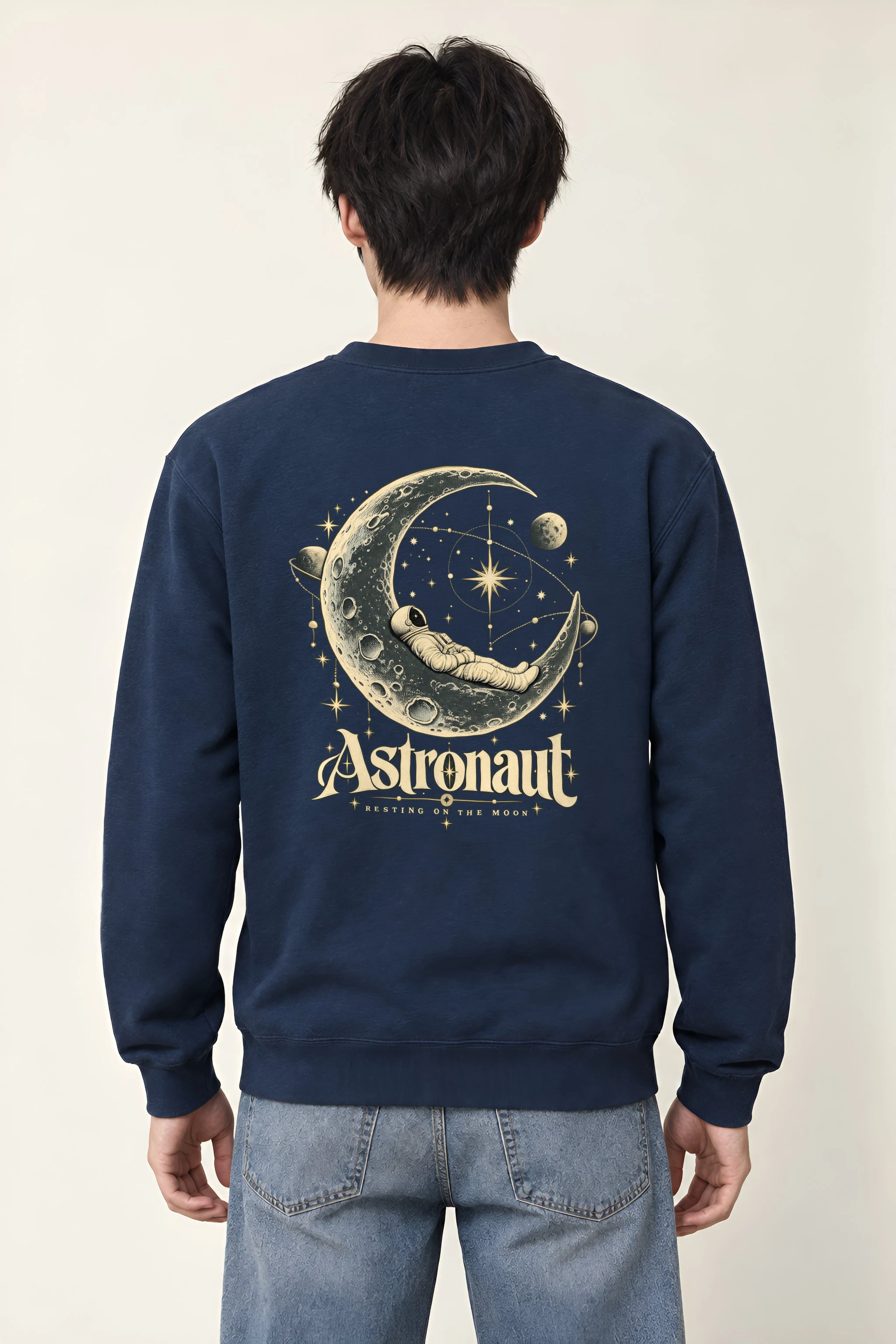 "Resting On The Moon" Heavy Blend Unisex Crewneck Sweatshirt