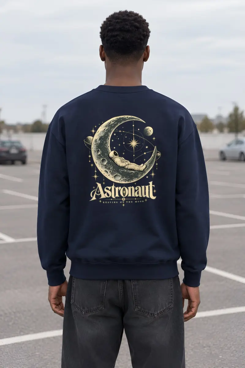 "Resting On The Moon" Heavy Blend Unisex Crewneck Sweatshirt
