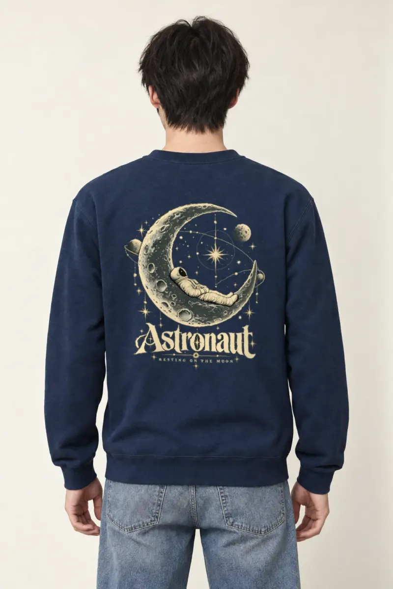 "Resting On The Moon" Heavy Blend Unisex Crewneck Sweatshirt