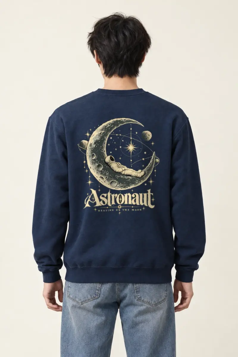 "Resting On The Moon" Heavy Blend Unisex Crewneck Sweatshirt | Gildan 18000