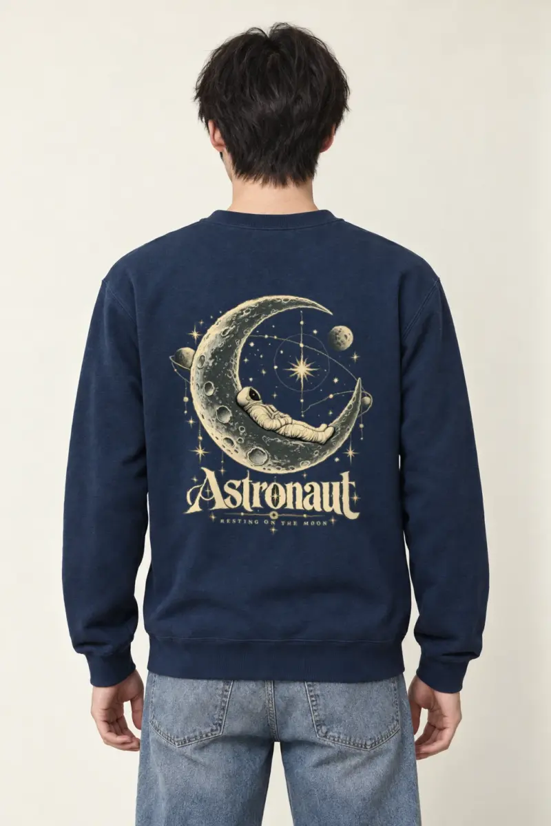 "Resting On The Moon" Heavy Blend Unisex Crewneck Sweatshirt