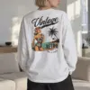 "Retro Beach Pinup" Unisex Longsleeve T-shirt | Gildan 2400