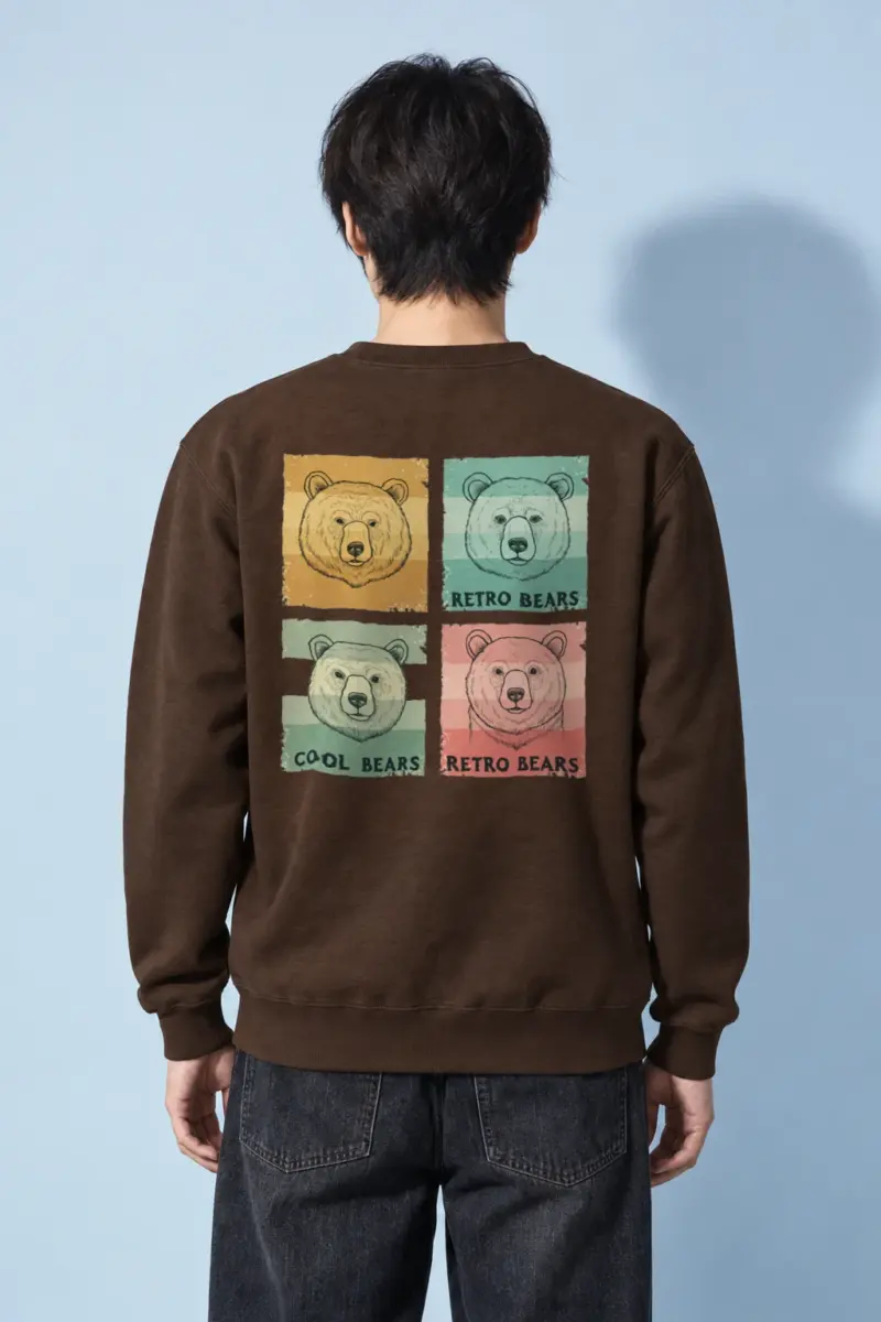 "Retro Bears" Heavy Blend Unisex Crewneck Sweatshirt