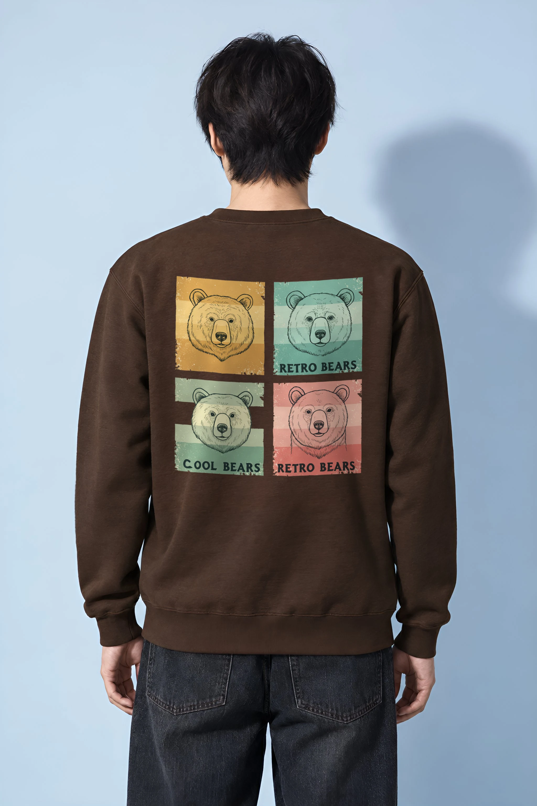 "Retro Bears" Heavy Blend Unisex Crewneck Sweatshirt