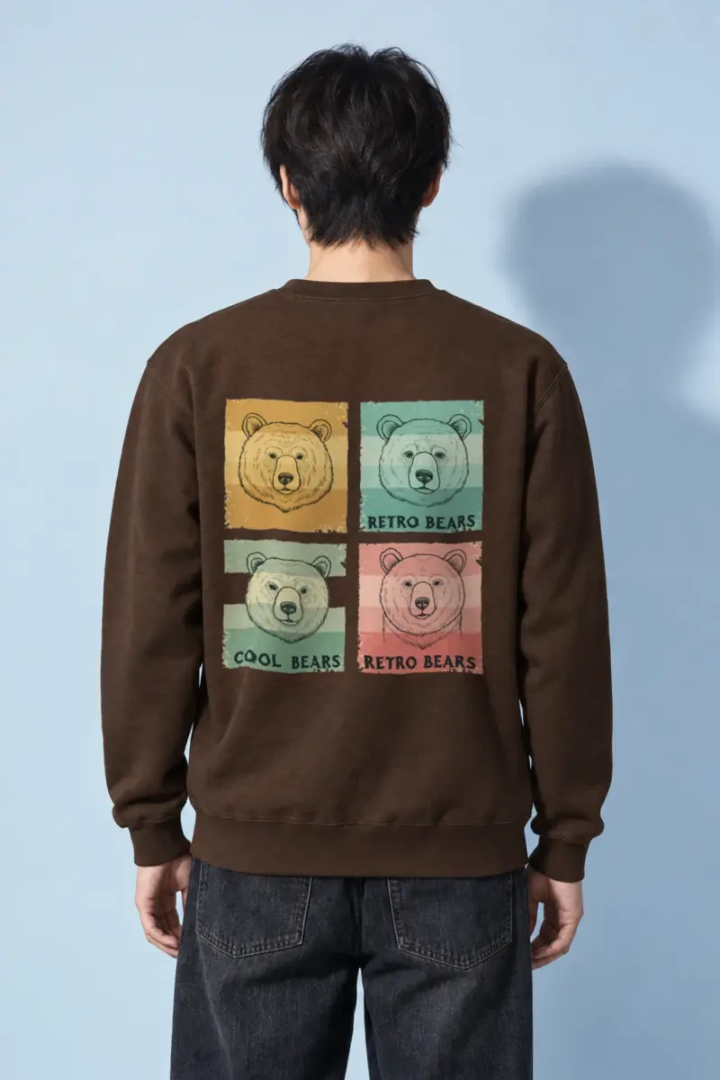 "Retro Bears" Heavy Blend Unisex Crewneck Sweatshirt