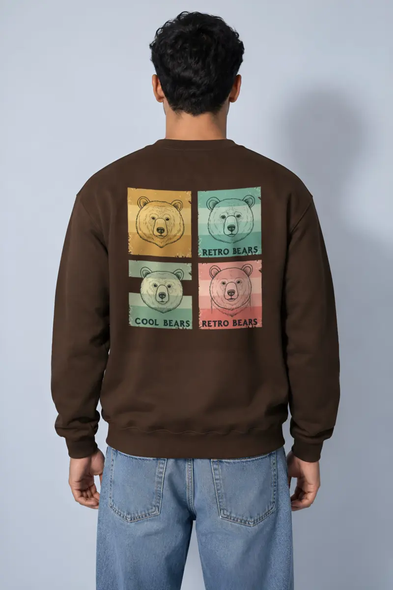 "Retro Bears" Heavy Blend Unisex Crewneck Sweatshirt