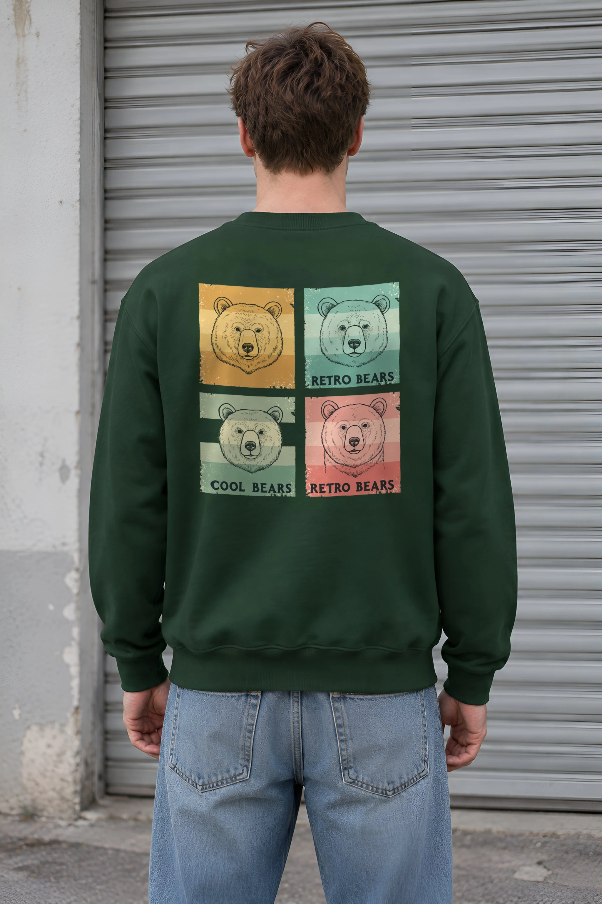 "Retro Bears" 1 Crewneck Sweatshirt