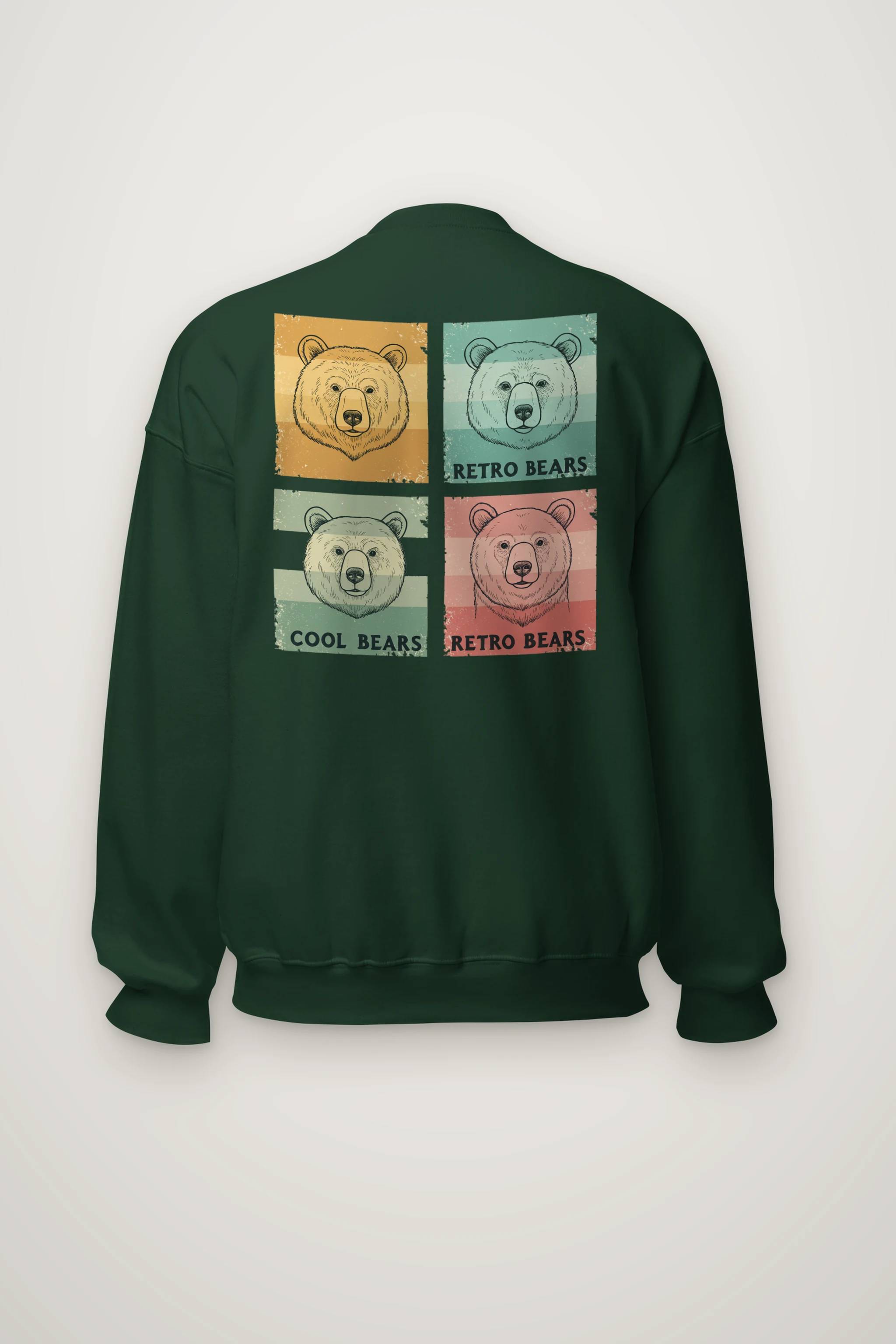 "Retro Bears" Heavy Blend Unisex Crewneck Sweatshirt