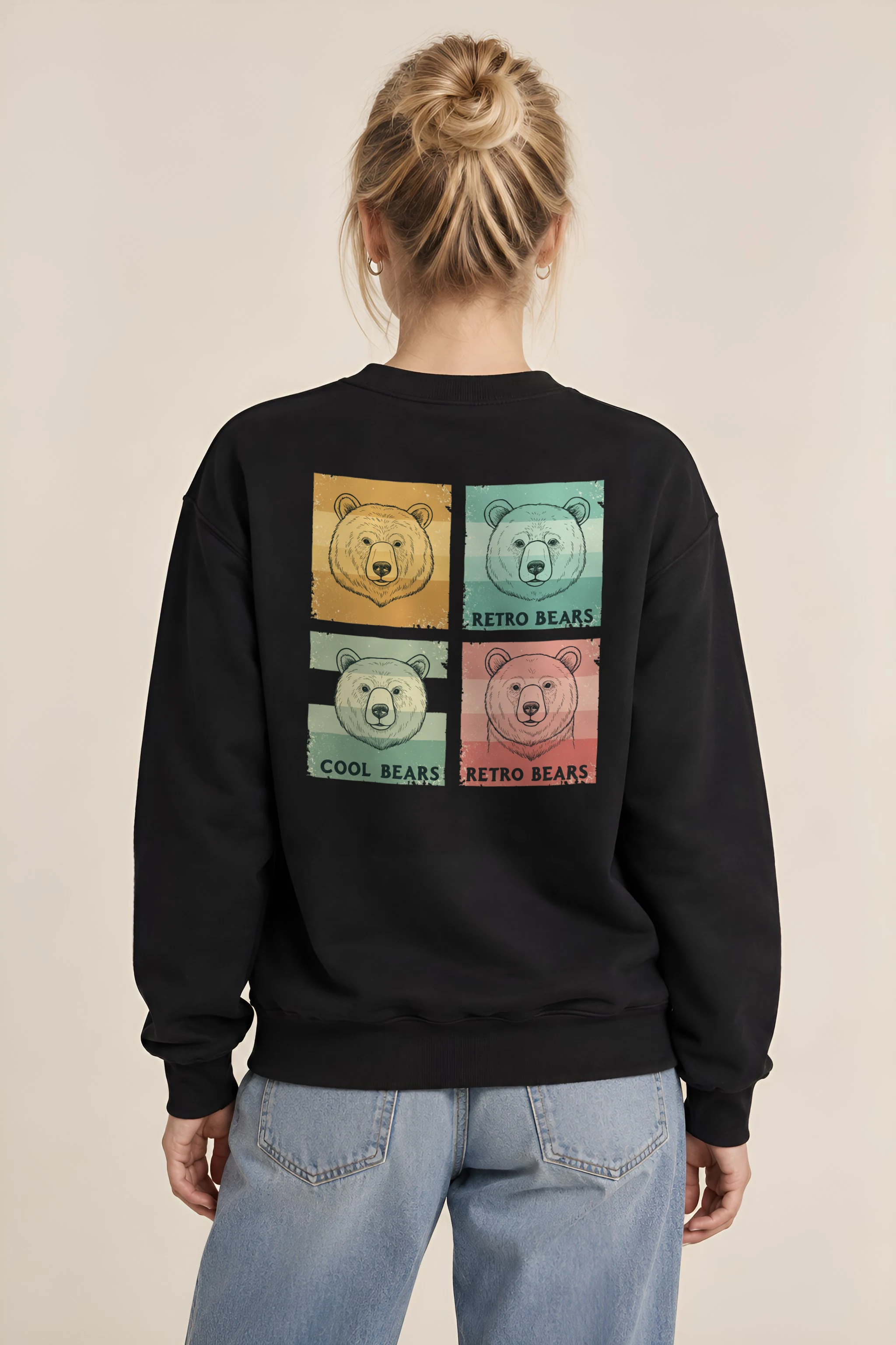 "Retro Bears" 1 Crewneck Sweatshirt