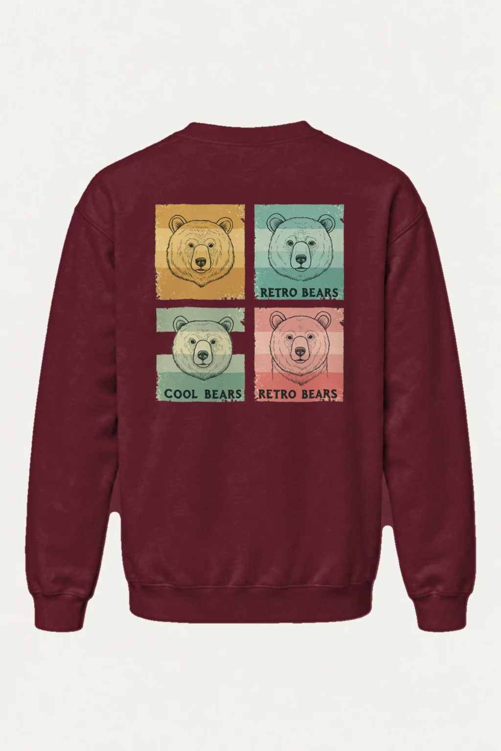 "Retro Bears" Heavy Blend Unisex Crewneck Sweatshirt | Gildan 18000