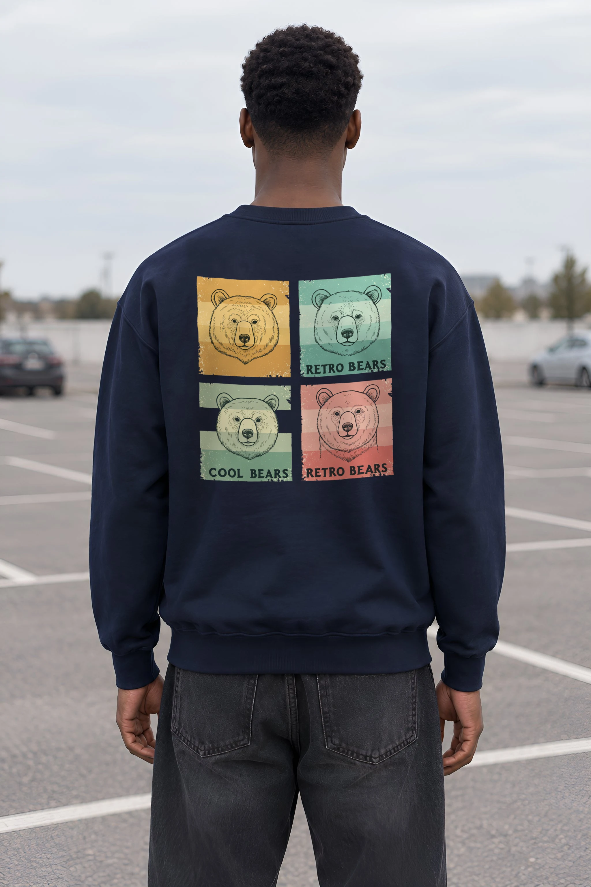 "Retro Bears" 1 Crewneck Sweatshirt