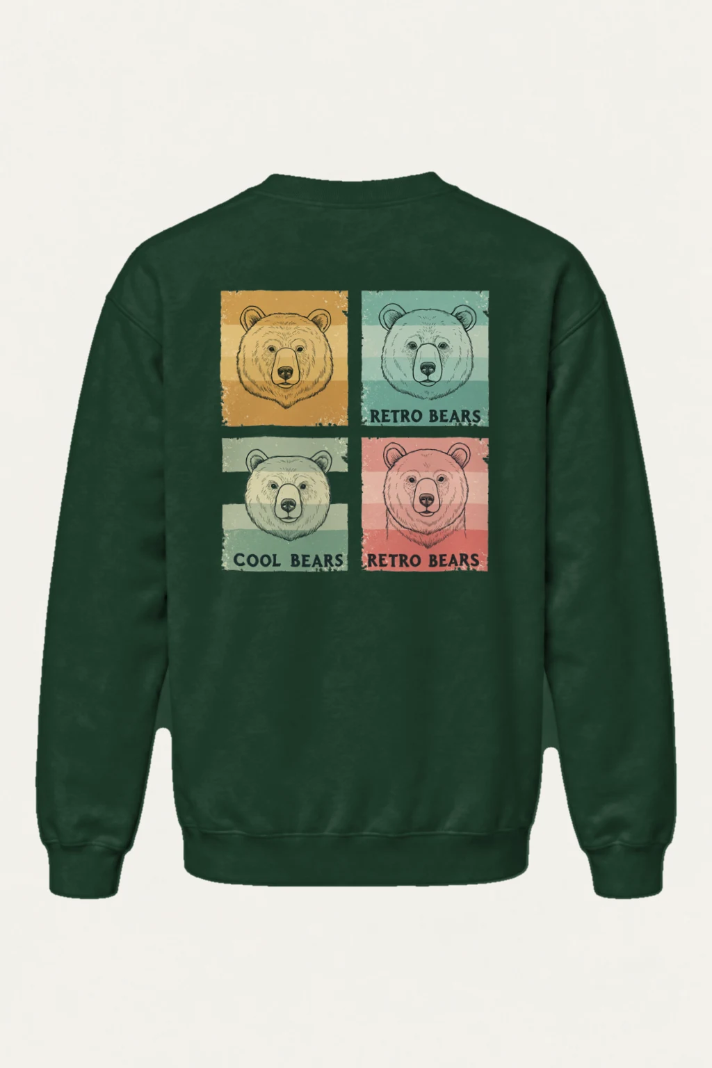 "Retro Bears" Heavy Blend Unisex Crewneck Sweatshirt | Gildan 18000