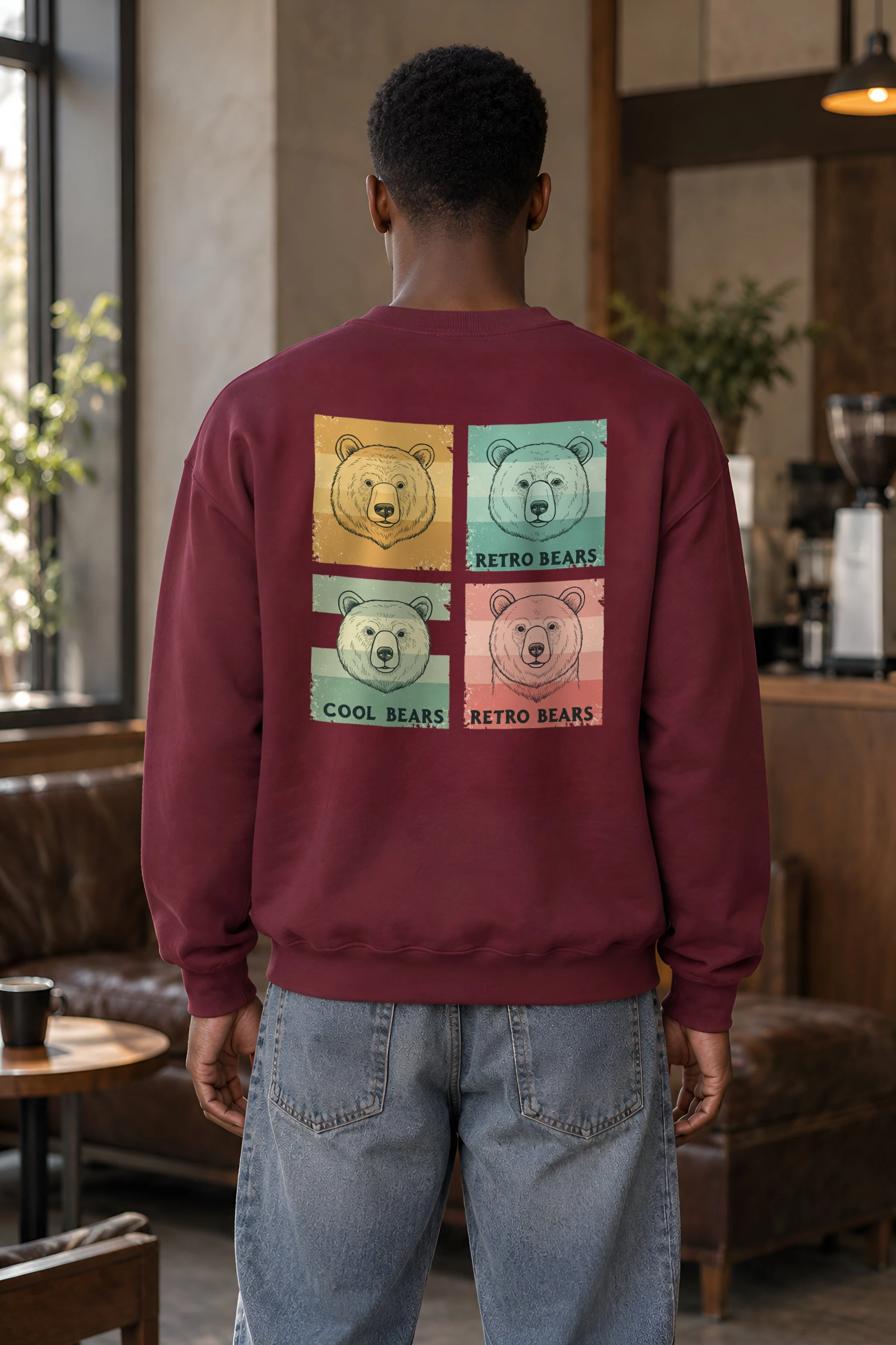 "Retro Bears" 1 Crewneck Sweatshirt