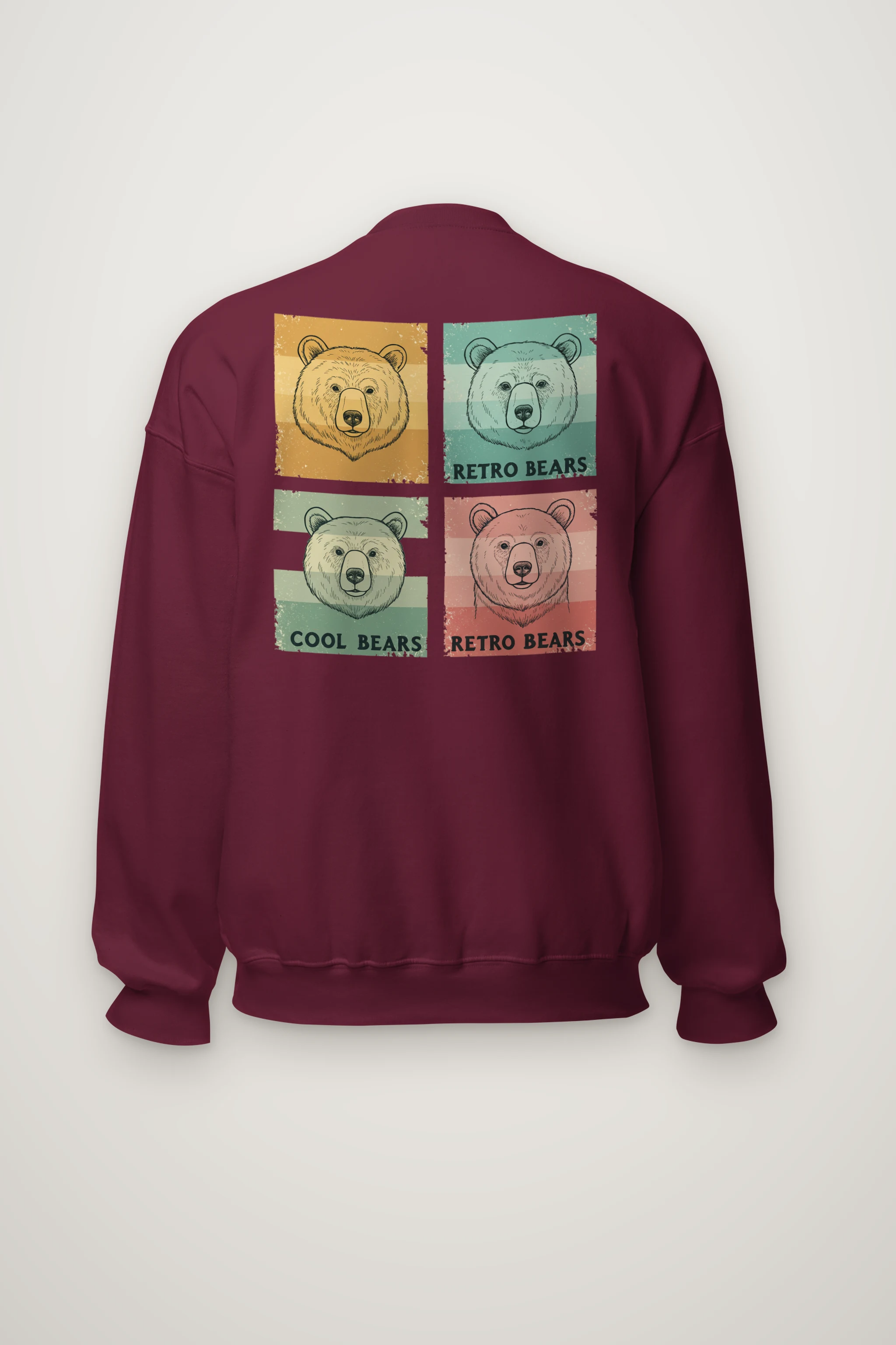 "Retro Bears" Heavy Blend Unisex Crewneck Sweatshirt