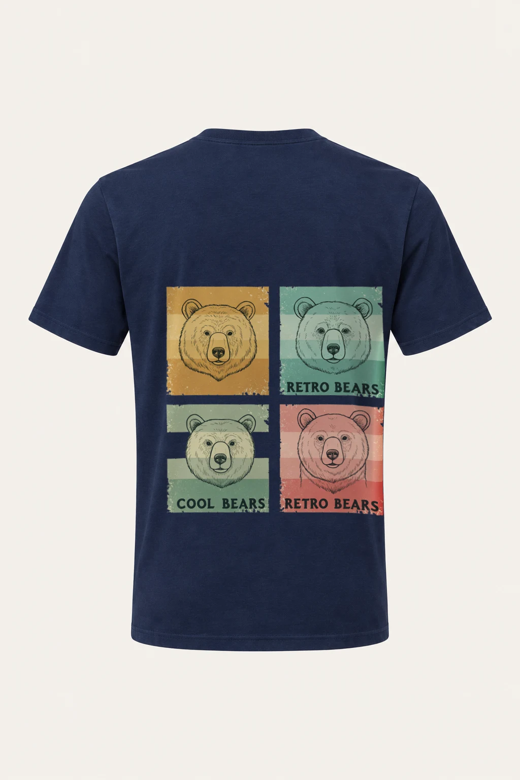 "Retro Bears" Heavyweight Unisex Crewneck T-shirt | Gildan 5000