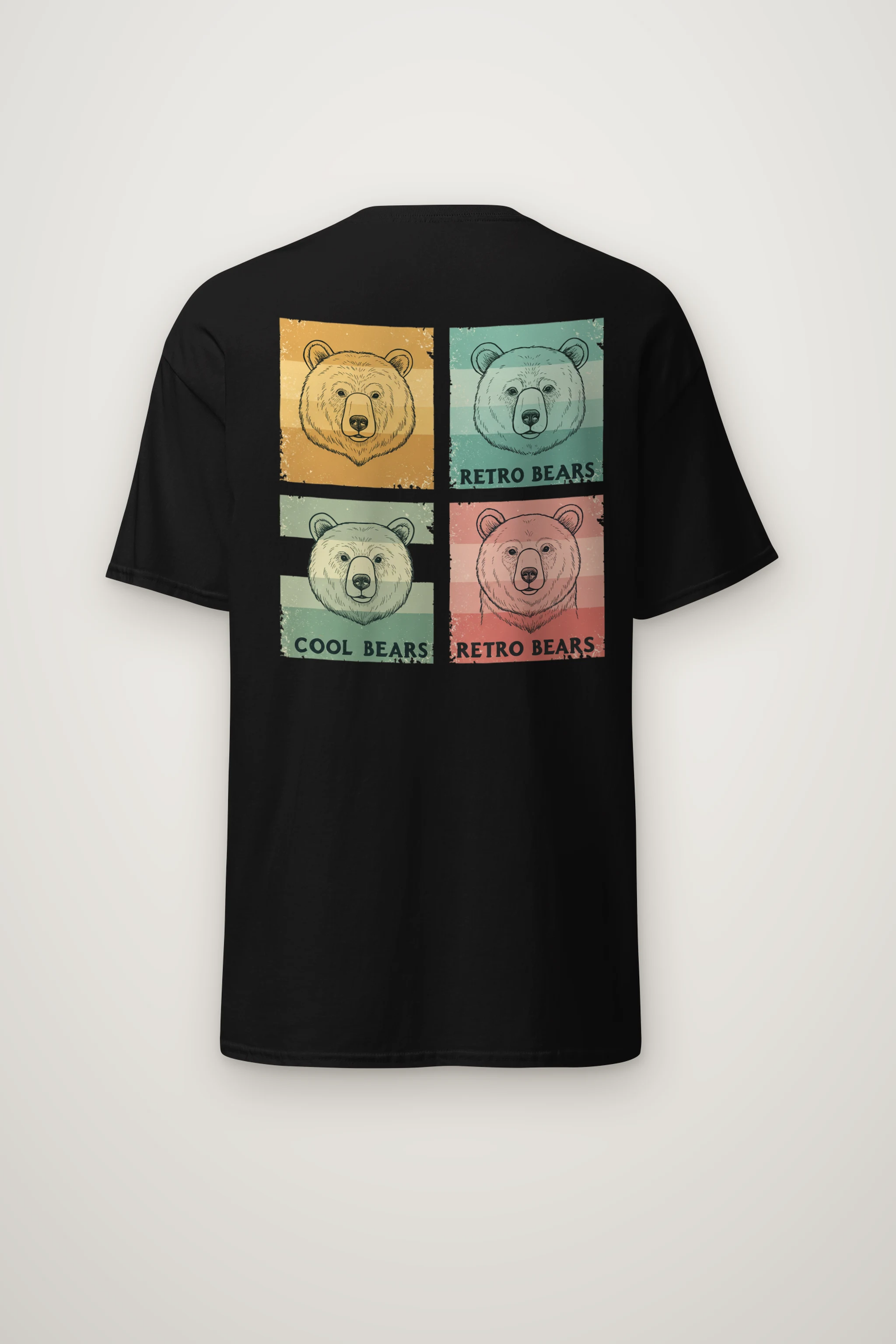 "Retro Bears" Heavyweight Unisex Crewneck T-shirt