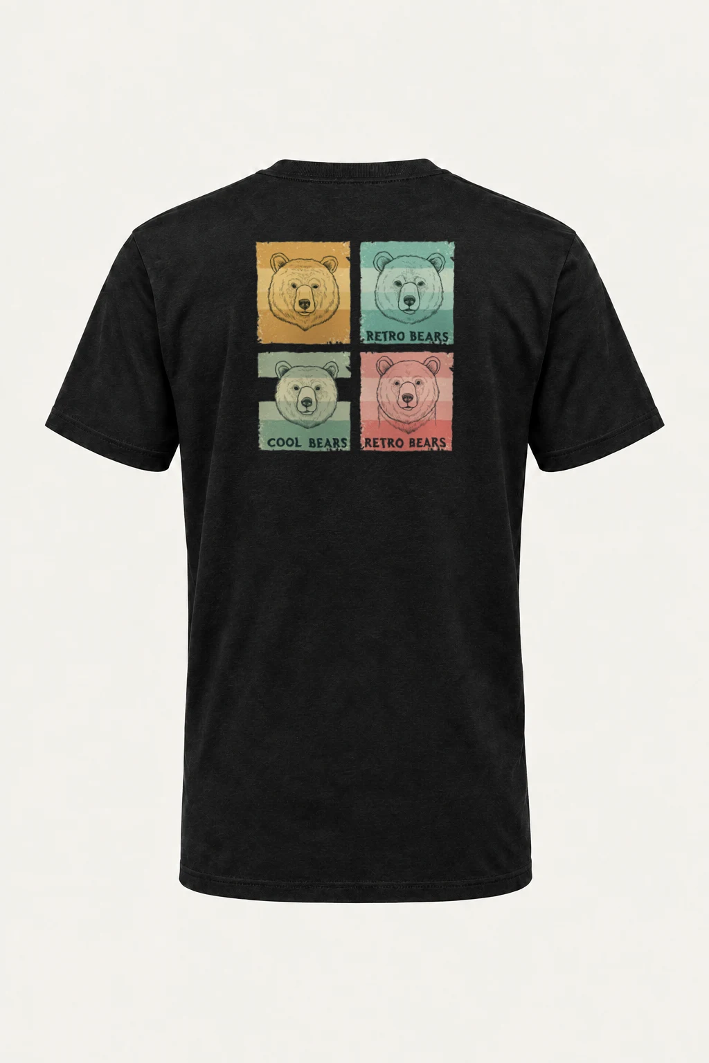 "Retro Bears" Heavyweight Unisex Crewneck T-shirt | Gildan 5000