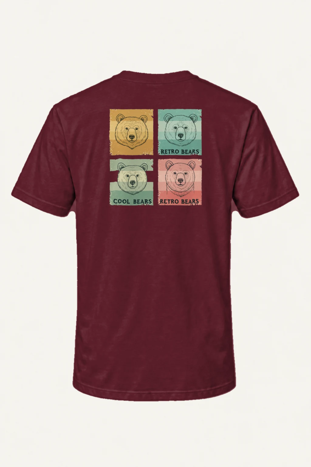 "Retro Bears" Heavyweight Unisex Crewneck T-shirt | Gildan 5000