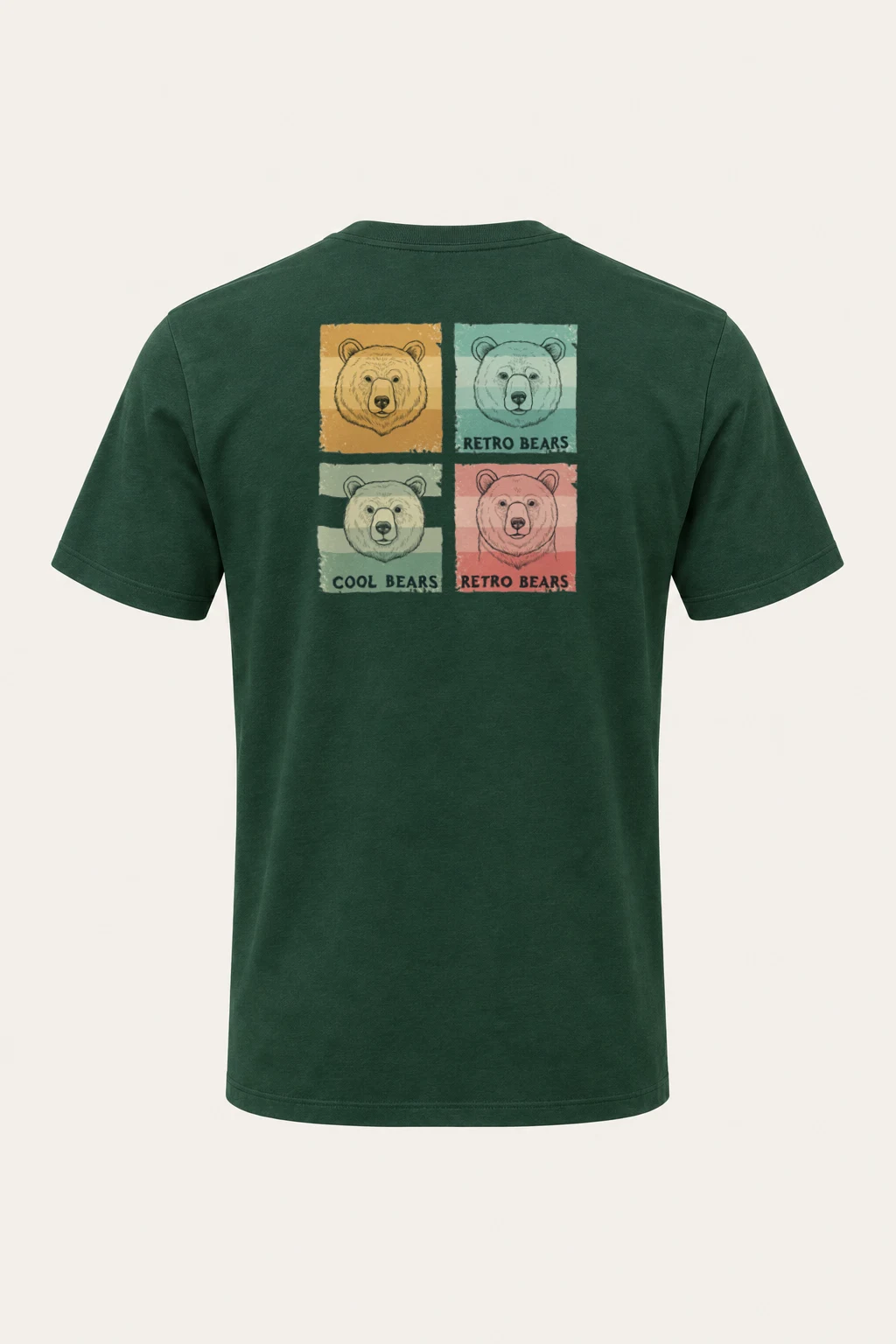"Retro Bears" Heavyweight Unisex Crewneck T-shirt | Gildan 5000