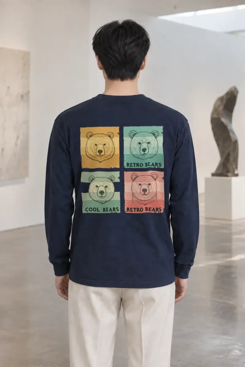 "Retro Bears" Unisex Longsleeve T-shirt | Gildan 2400