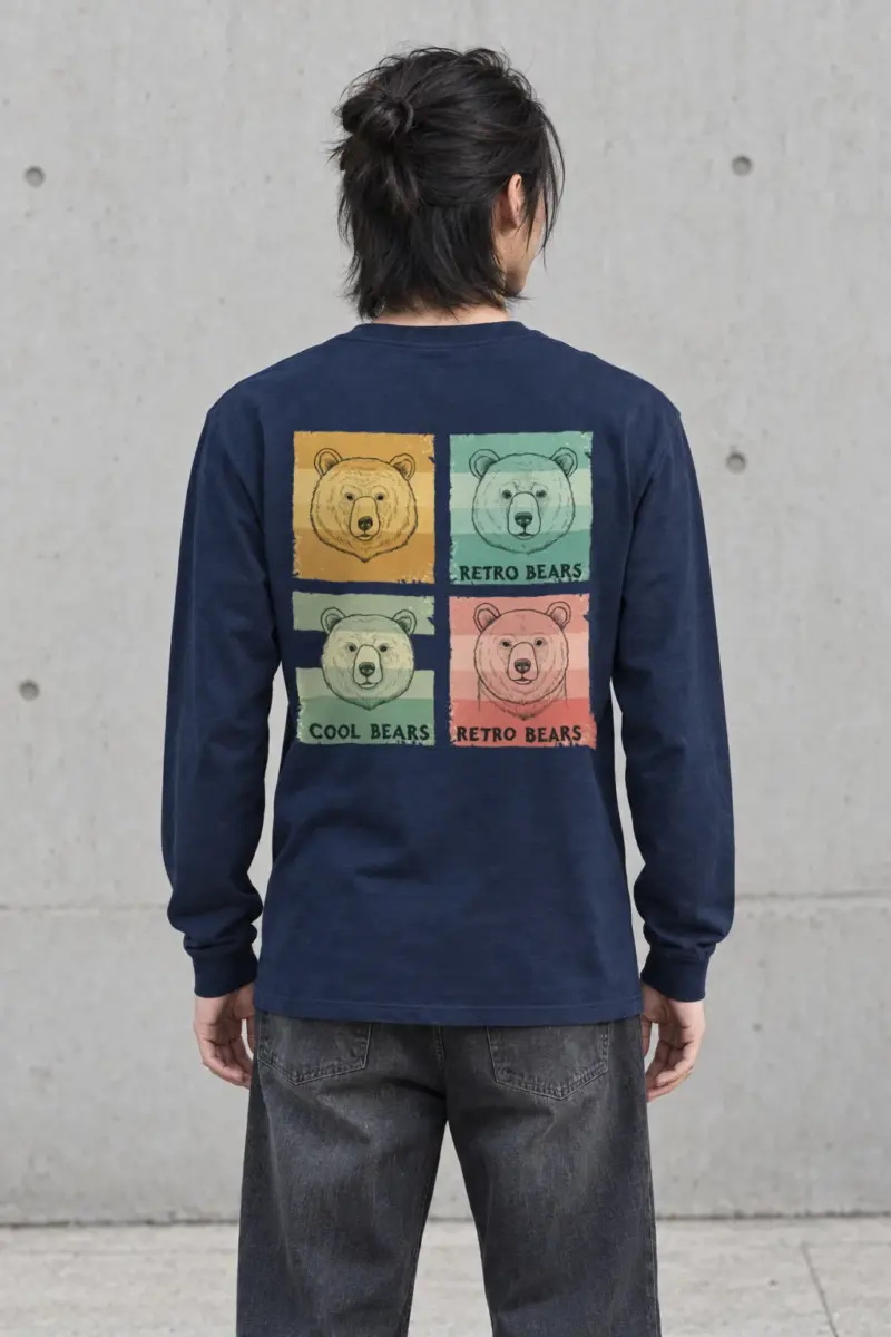 "Retro Bears" Unisex Longsleeve T-shirt