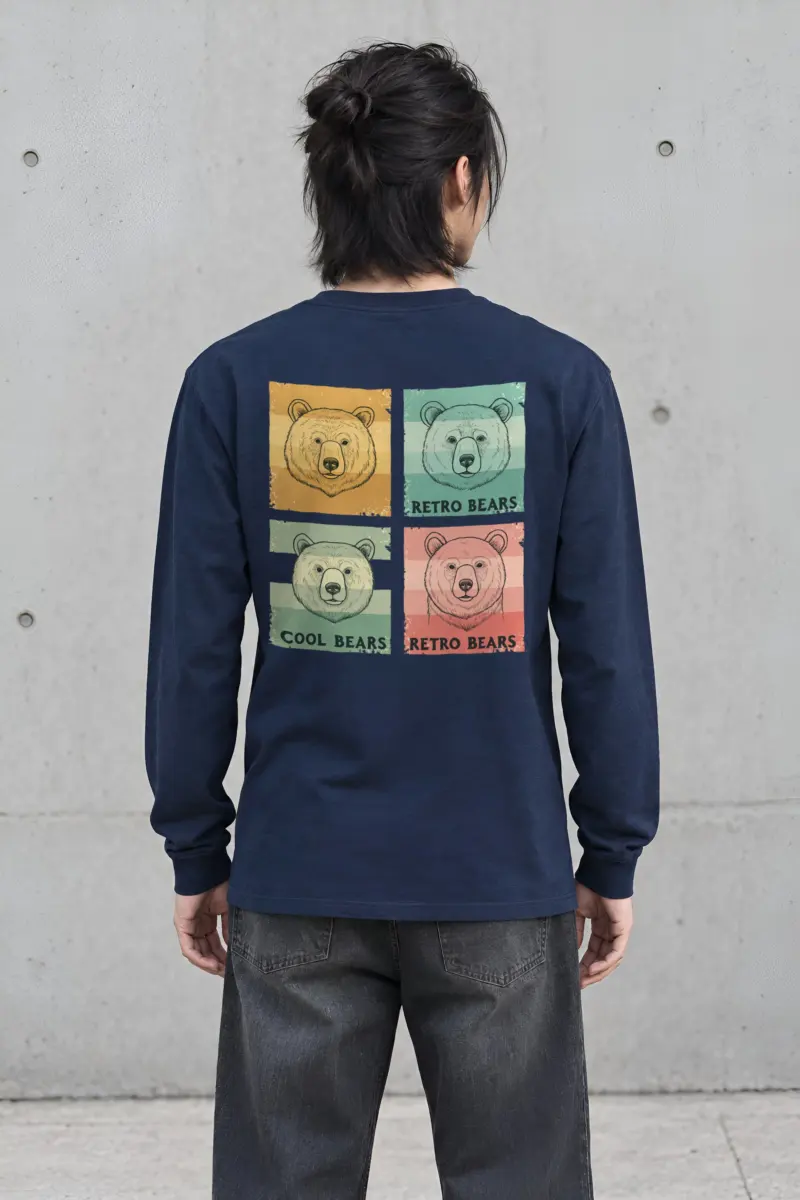 "Retro Bears" Unisex Longsleeve T-shirt