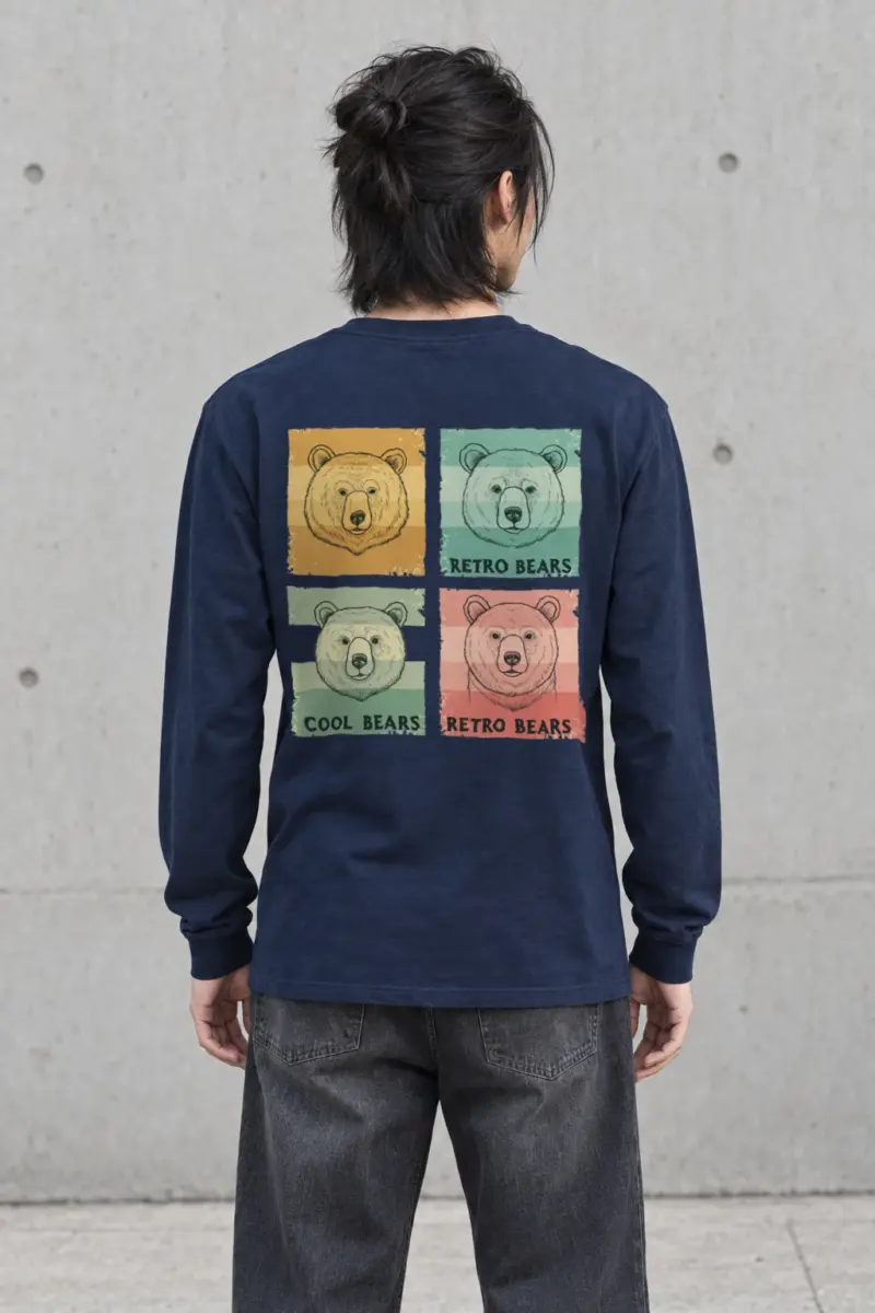 "Retro Bears" Unisex Longsleeve T-shirt