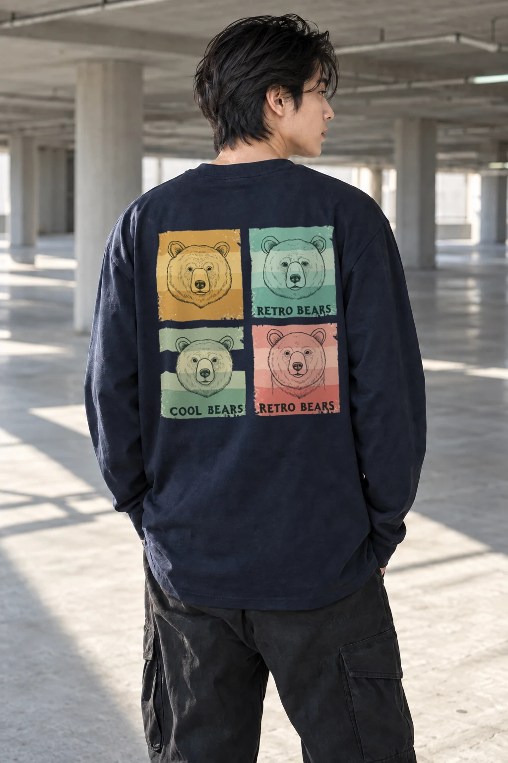 "Retro Bears" Unisex Longsleeve T-shirt | Gildan 2400