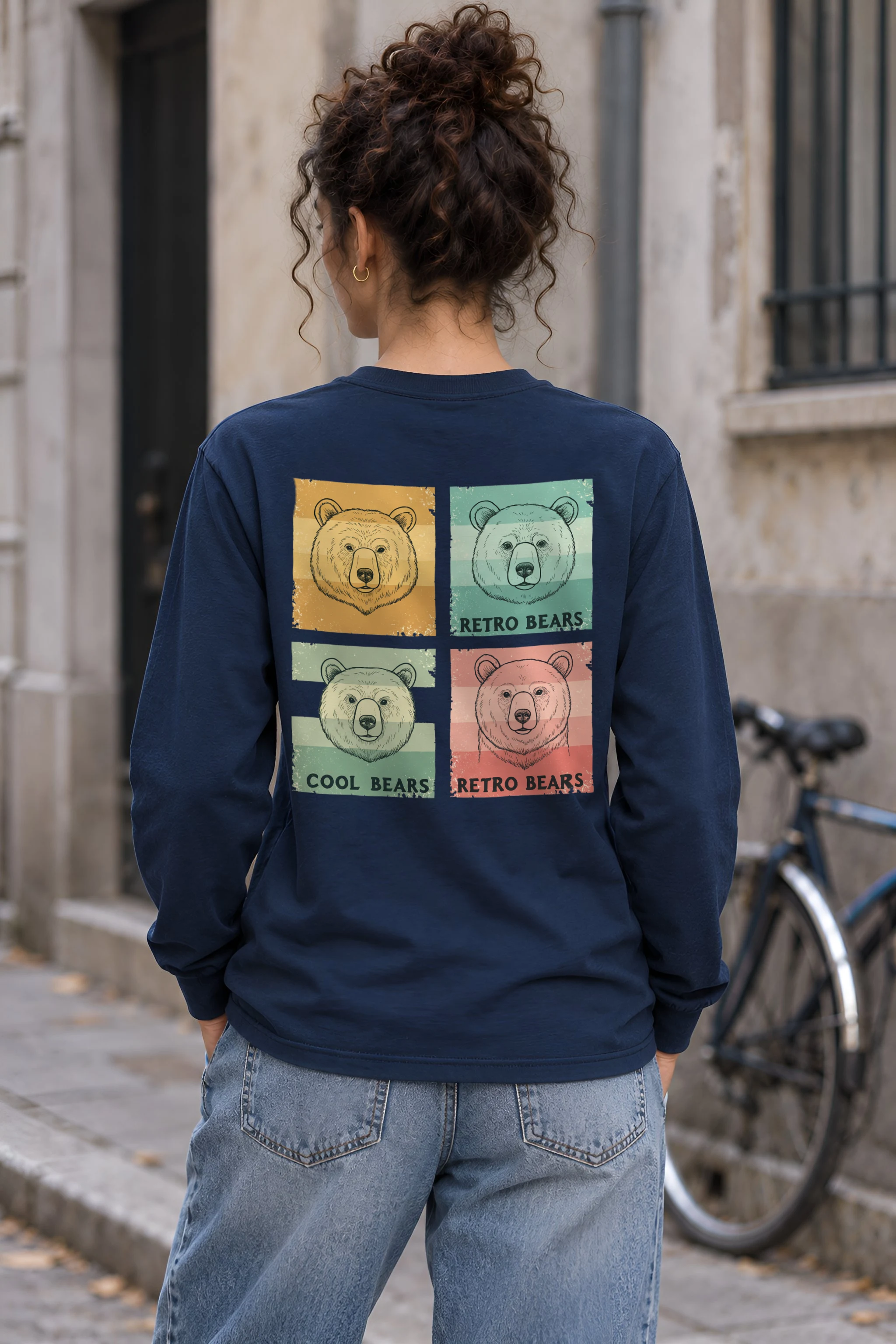 "Retro Bears" Unisex Longsleeve T-shirt