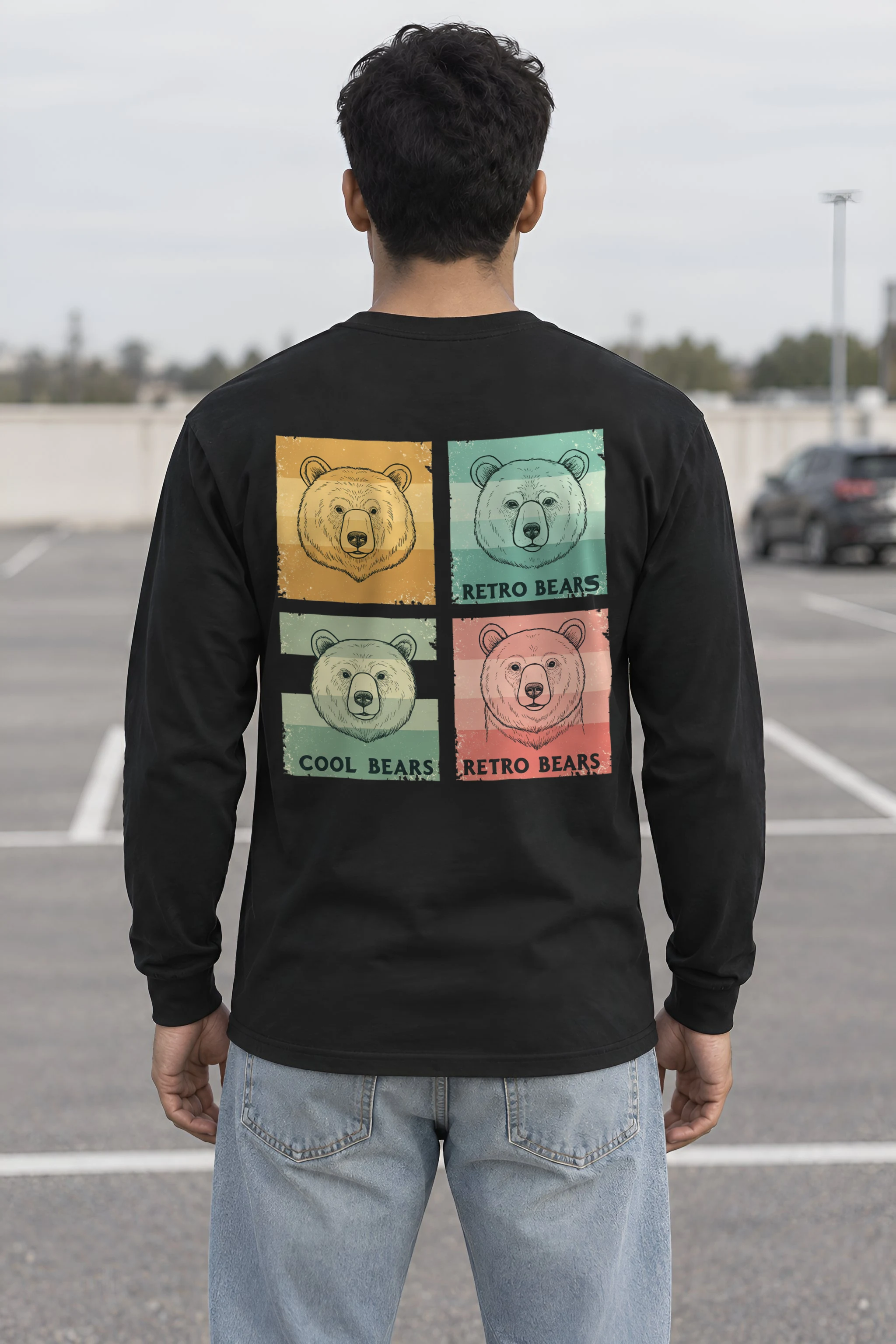 "Retro Bears" Unisex Longsleeve T-shirt