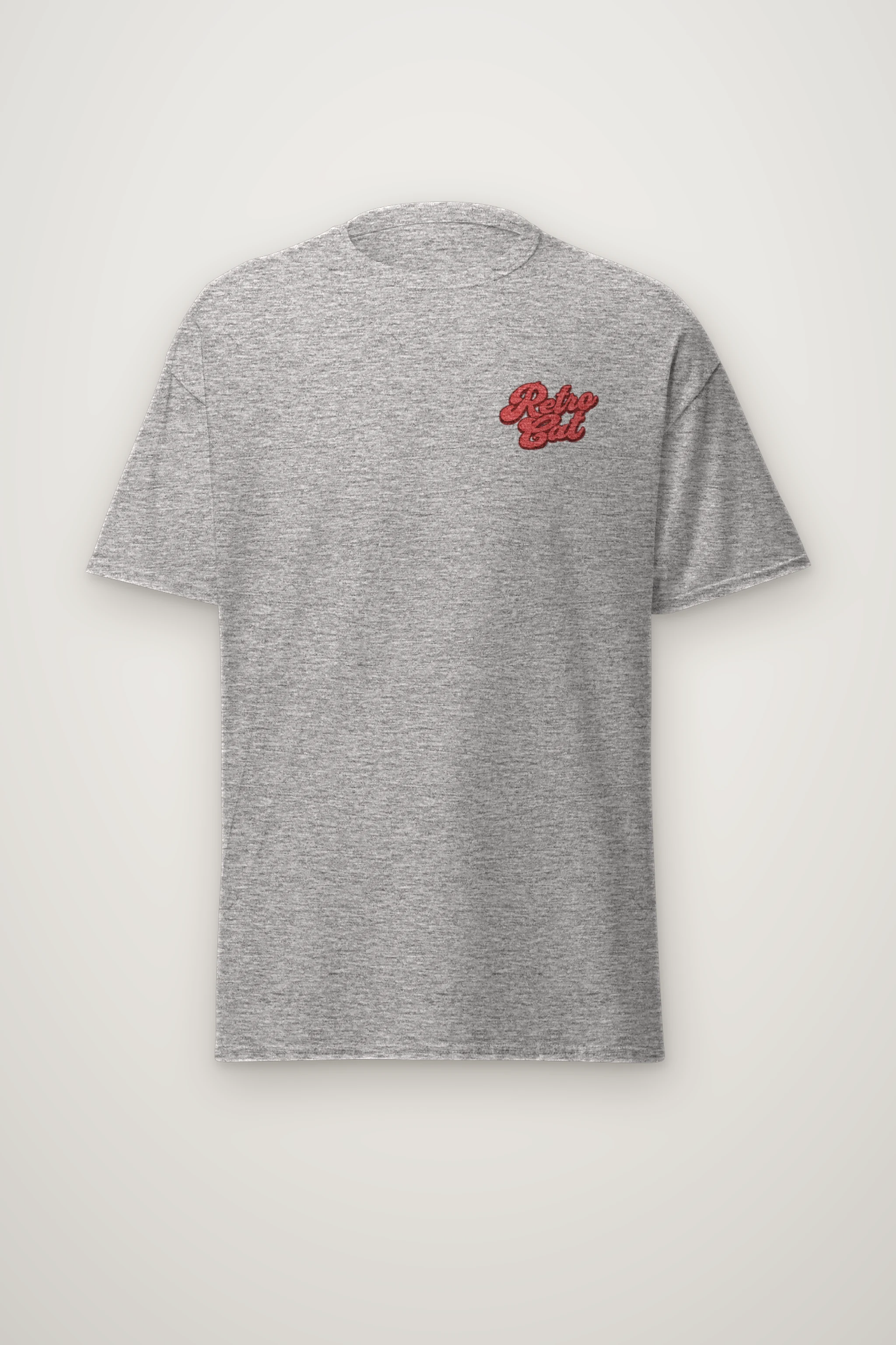 "Retro Cat" Heavyweight Unisex Crewneck T-shirt
