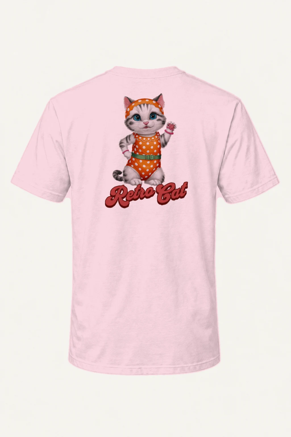"Retro Cat" Heavyweight Unisex Crewneck T-shirt | Gildan 5000