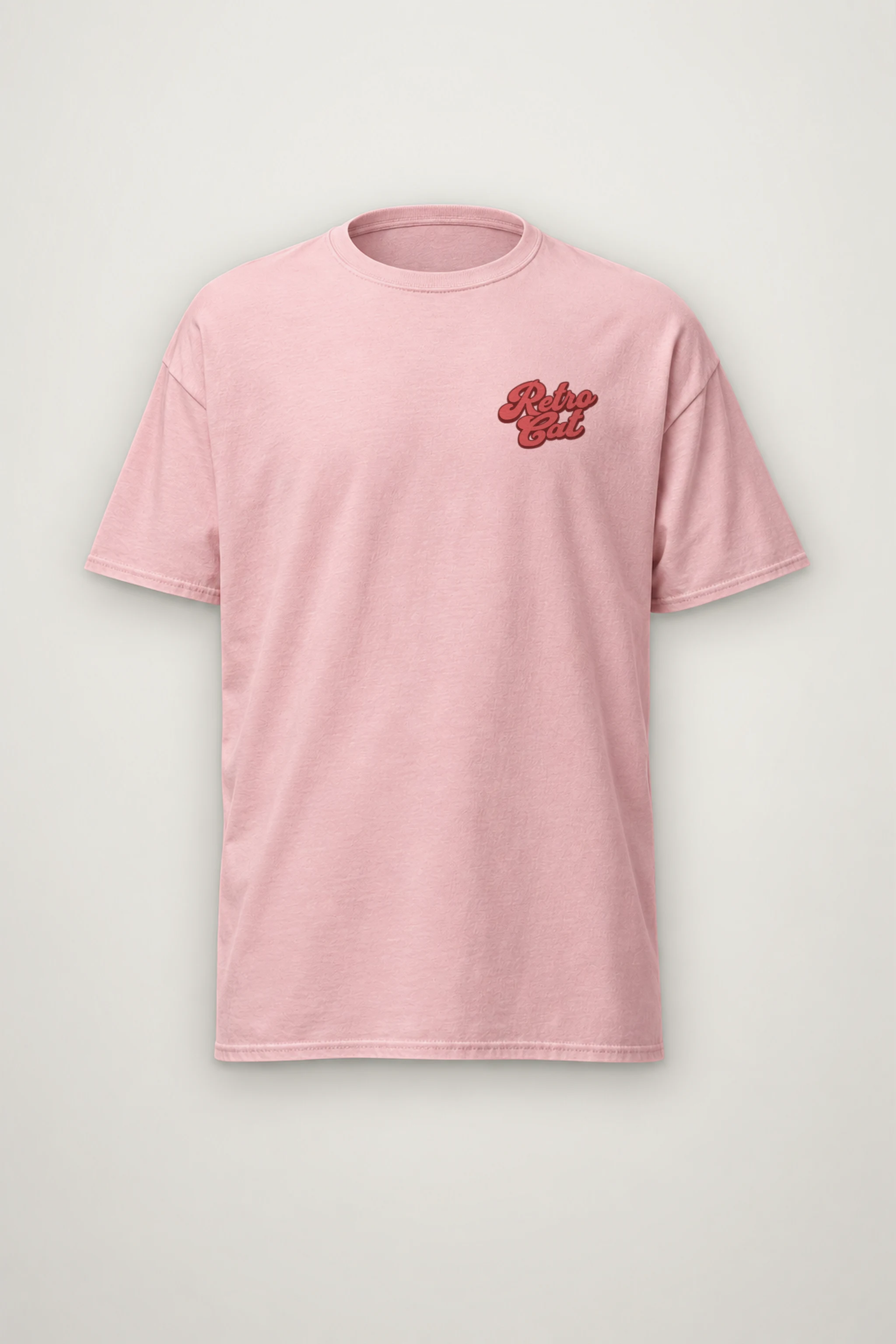 "Retro Cat" Heavyweight Unisex Crewneck T-shirt