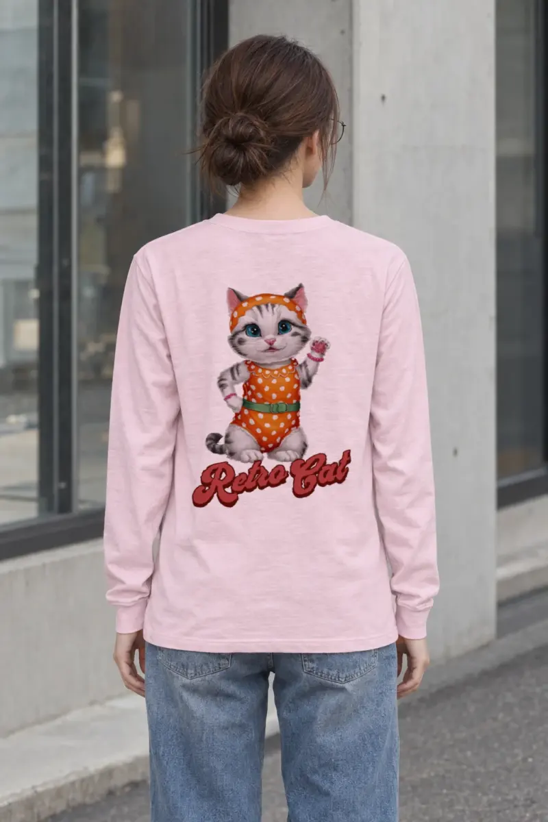 "Retro Cat" Unisex Longsleeve T-shirt