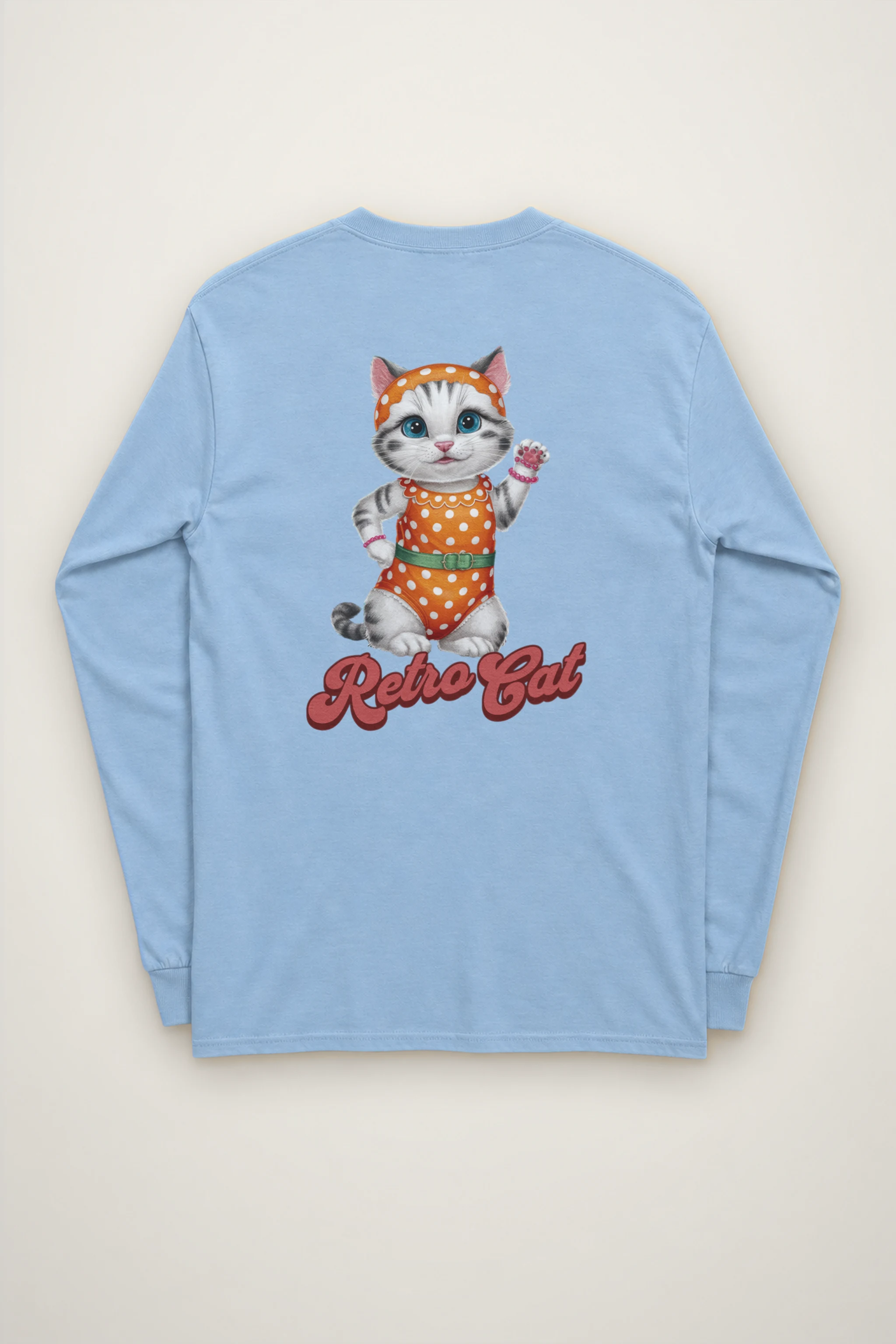 "Retro Cat" Unisex Longsleeve T-shirt