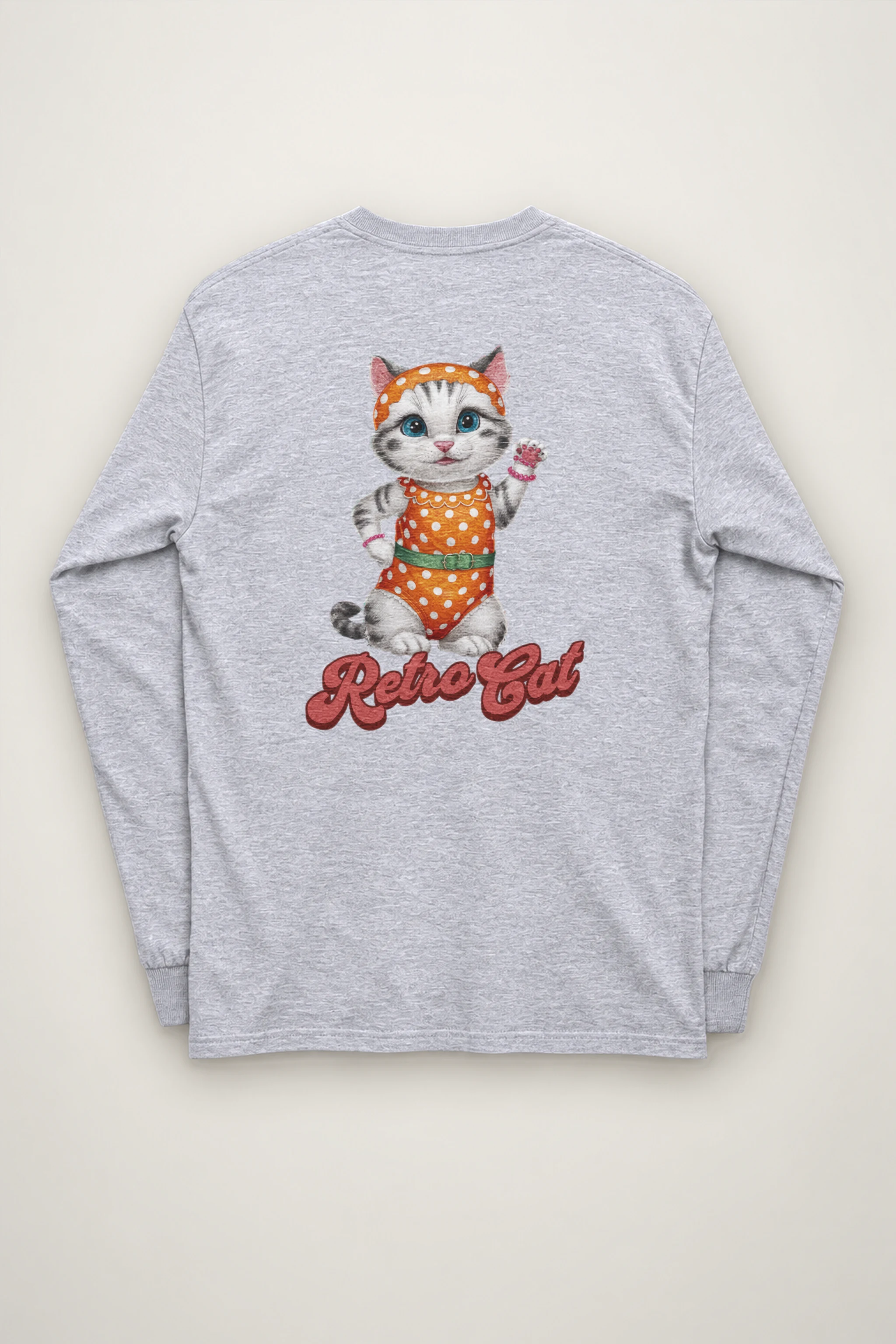 "Retro Cat" Unisex Longsleeve T-shirt