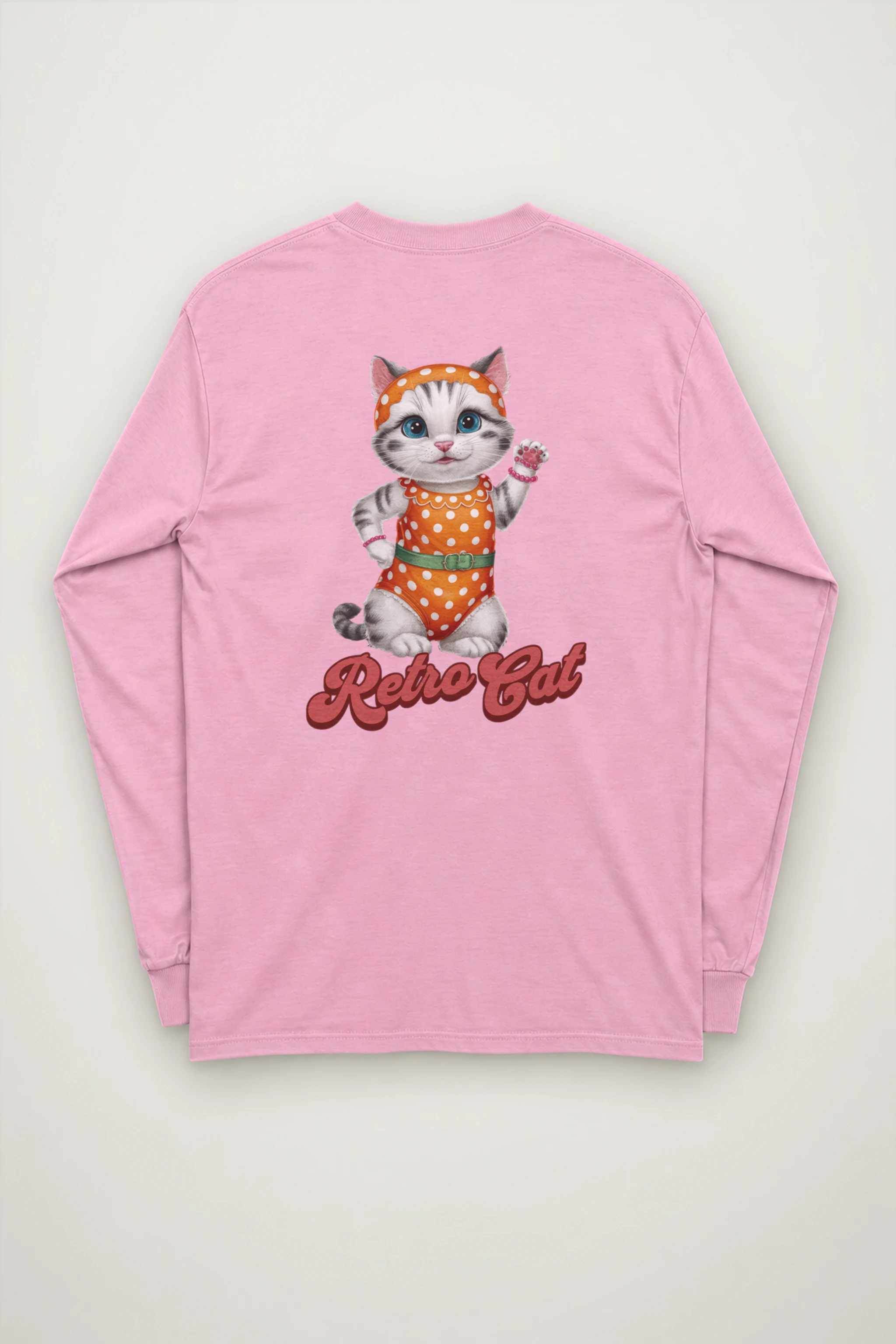 "Retro Cat" Unisex Longsleeve T-shirt
